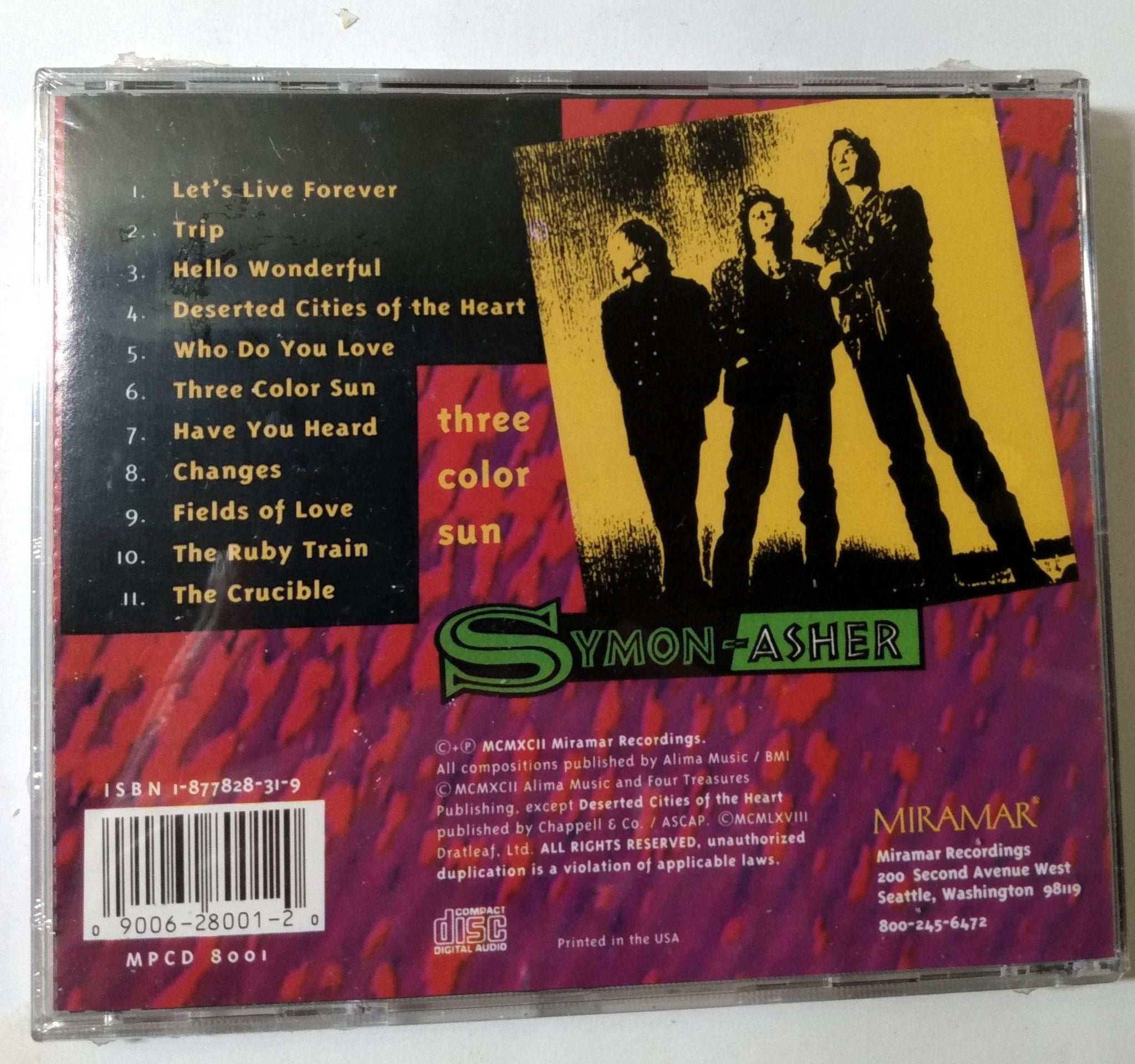 Symon-Asher Three Color Sun Seattle Rock Album CD Miramar 1992 – TulipStuff