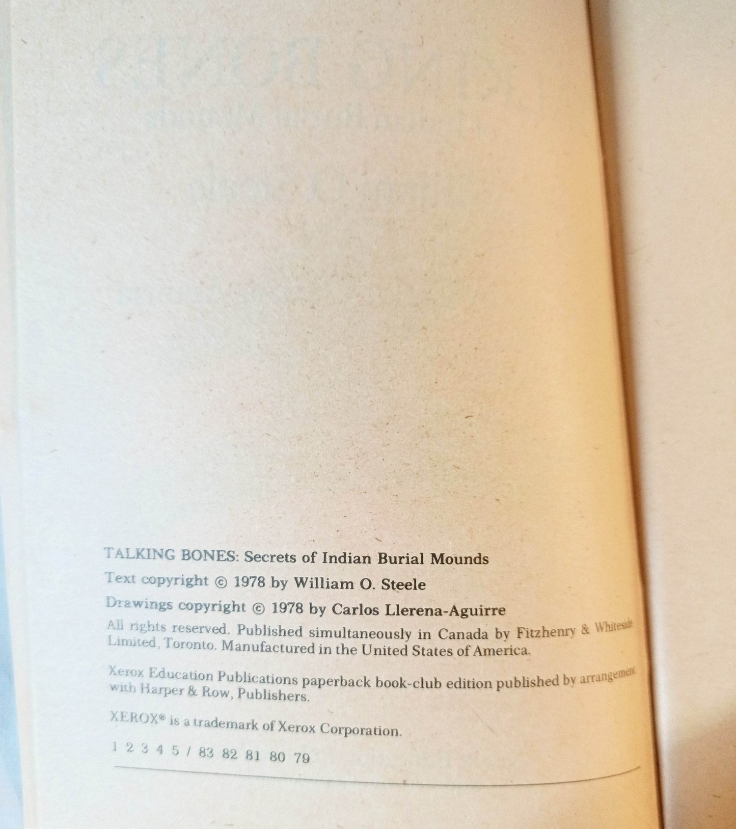 Talking Bones Secrets Of Indian Burial Mounds William O Steele 1978 - TulipStuff