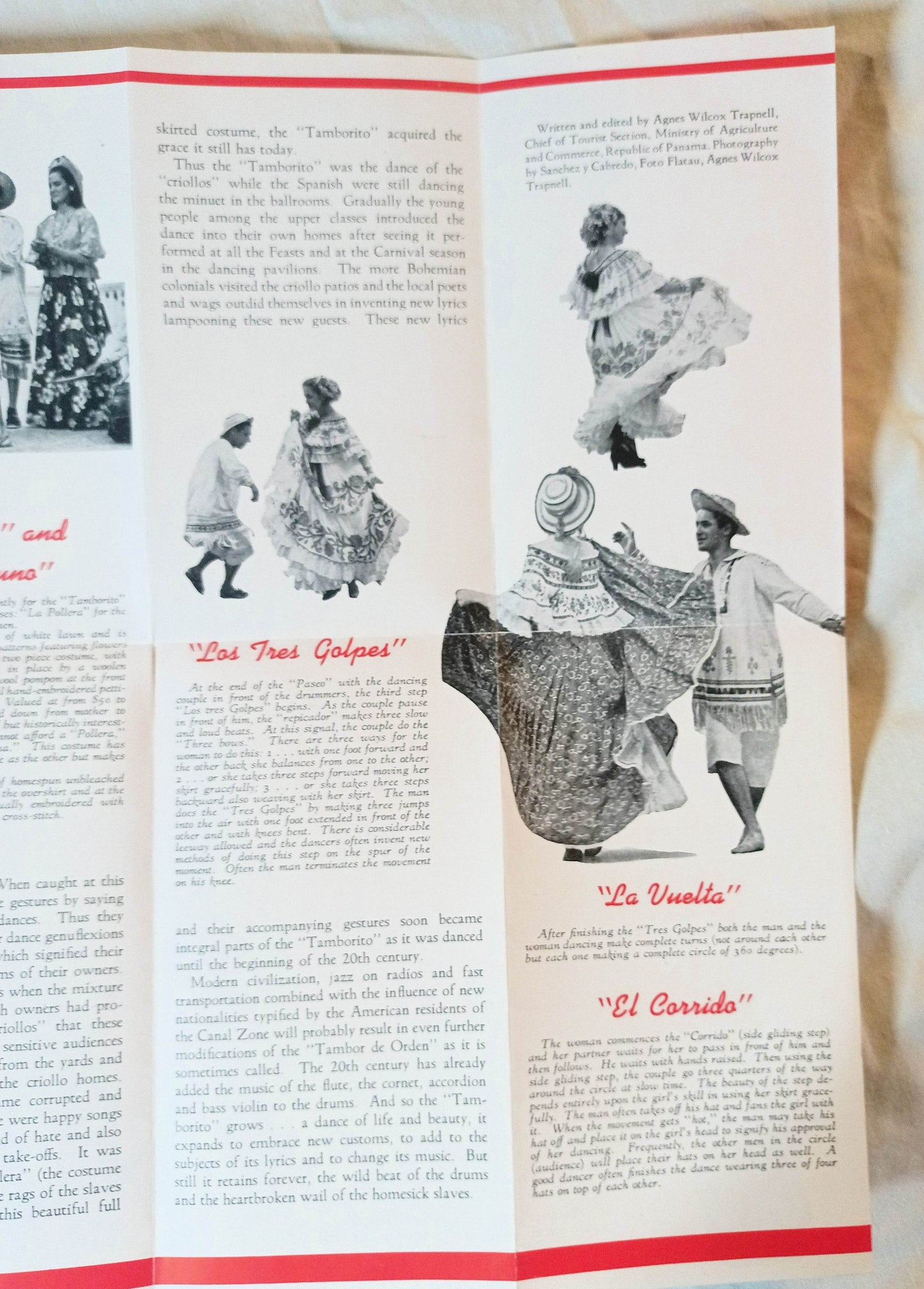 Tamborito Panama's National Dance Brochure Early 1950's - TulipStuff