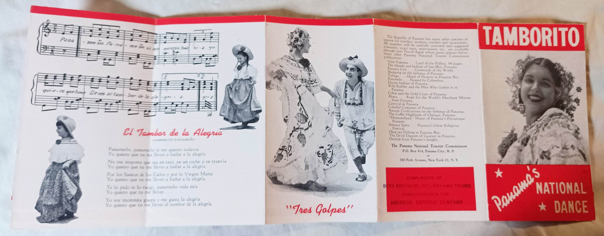 Tamborito Panama's National Dance Brochure Early 1950's - TulipStuff