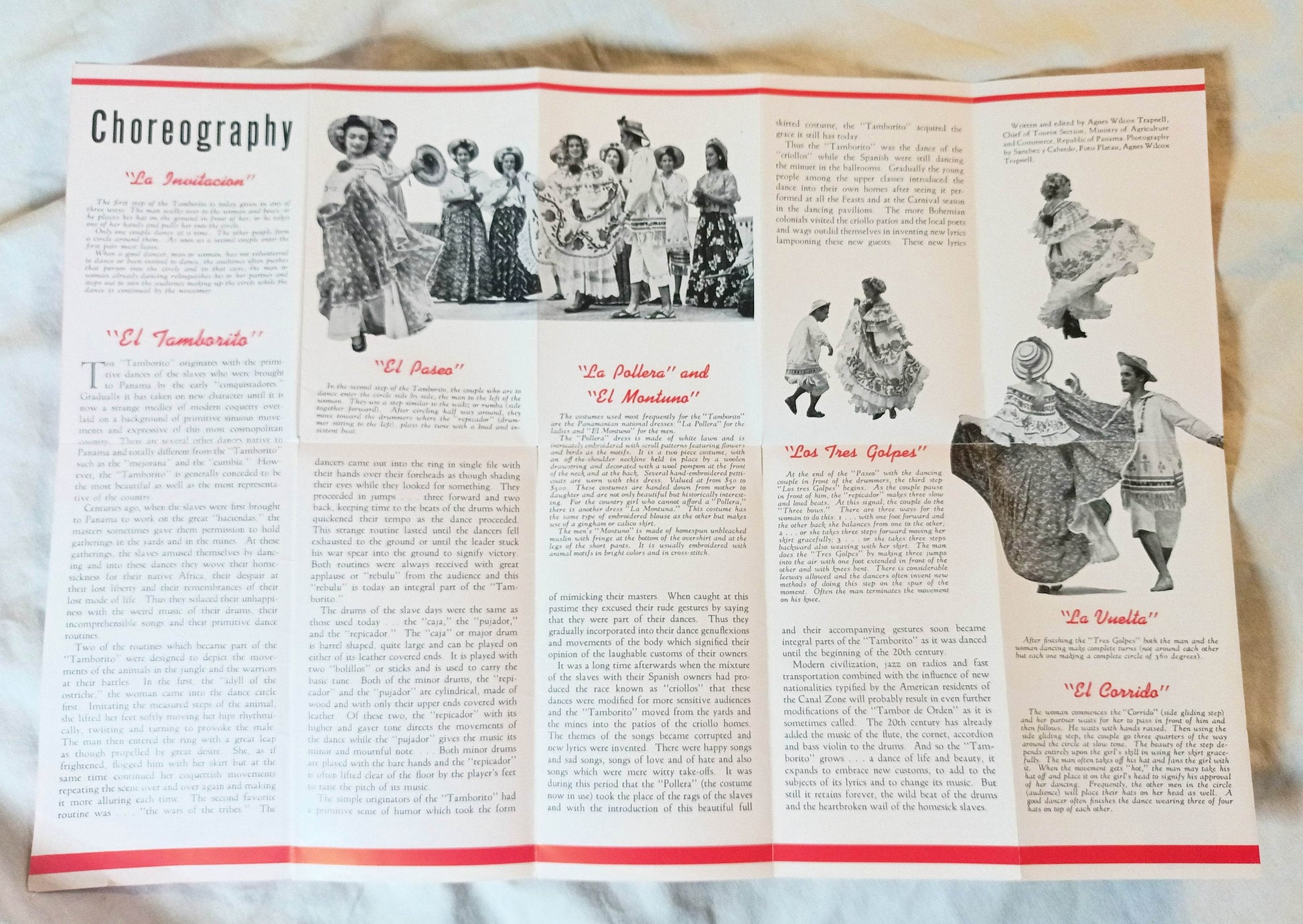 Tamborito Panama's National Dance Brochure Early 1950's - TulipStuff