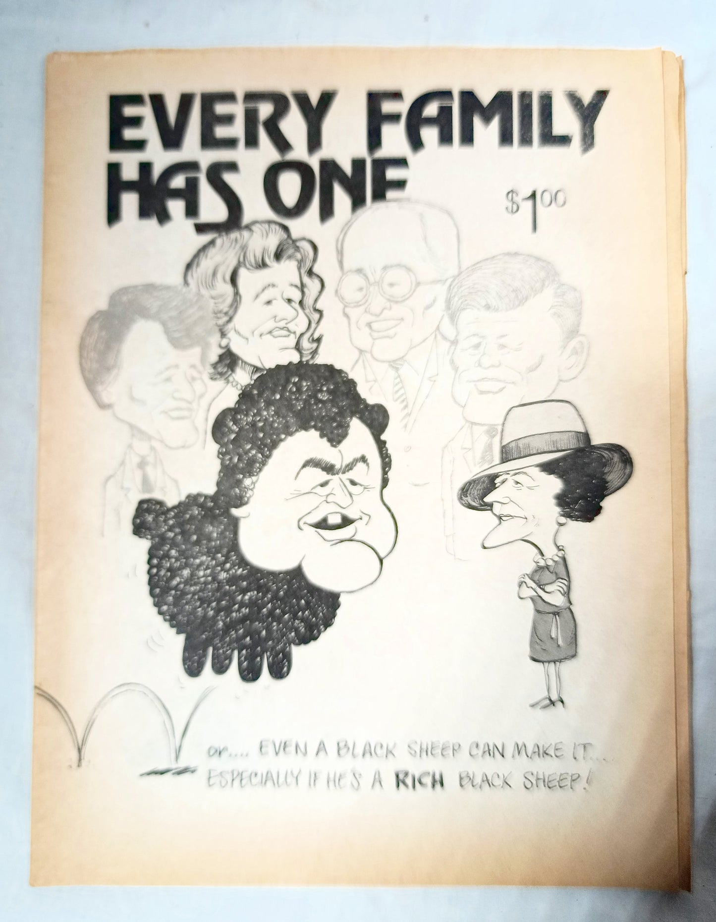 Every Family Has One Ted Kennedy Satire Comedy Book 1982 - TulipStuff