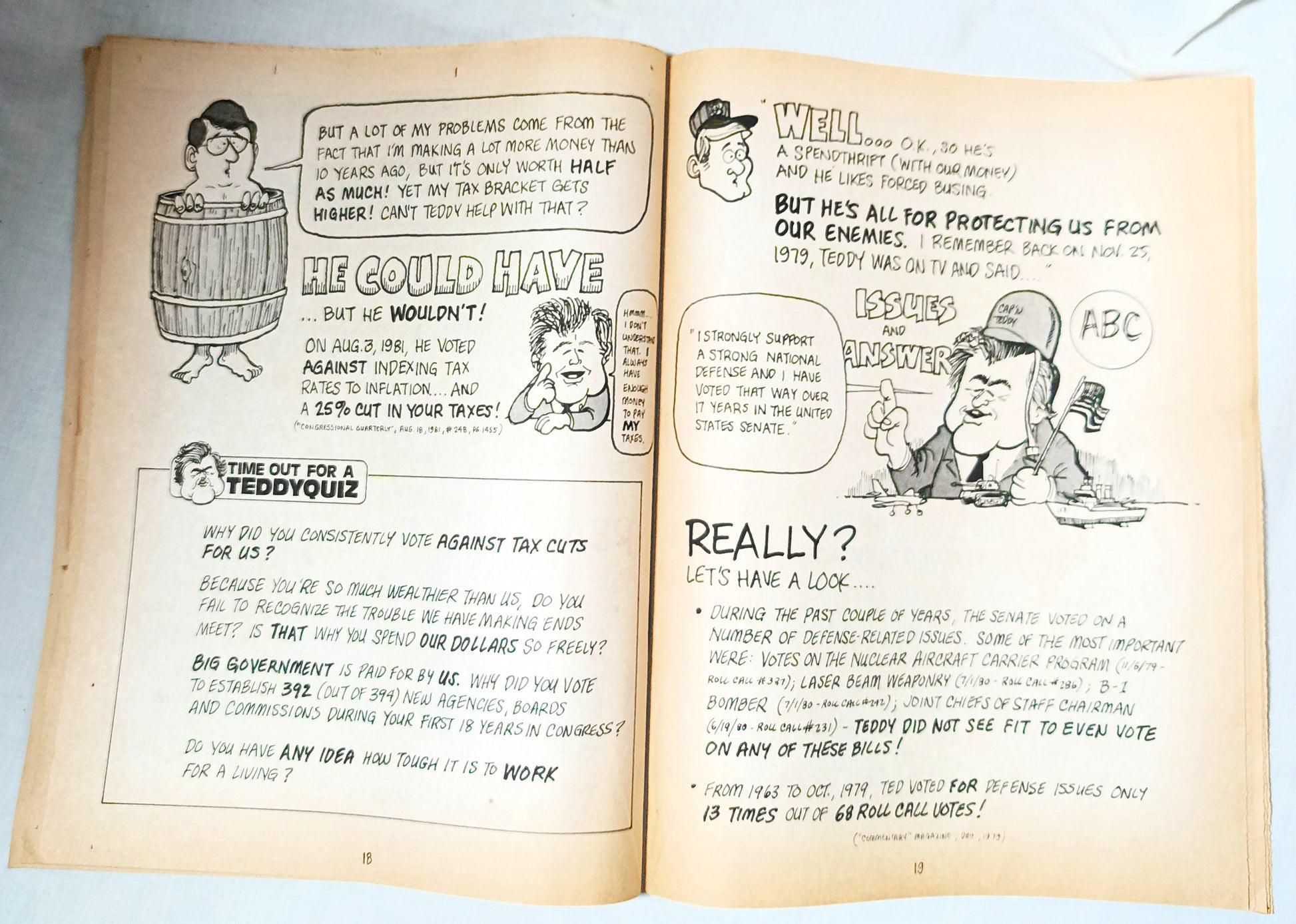Every Family Has One Ted Kennedy Satire Comedy Book 1982 - TulipStuff