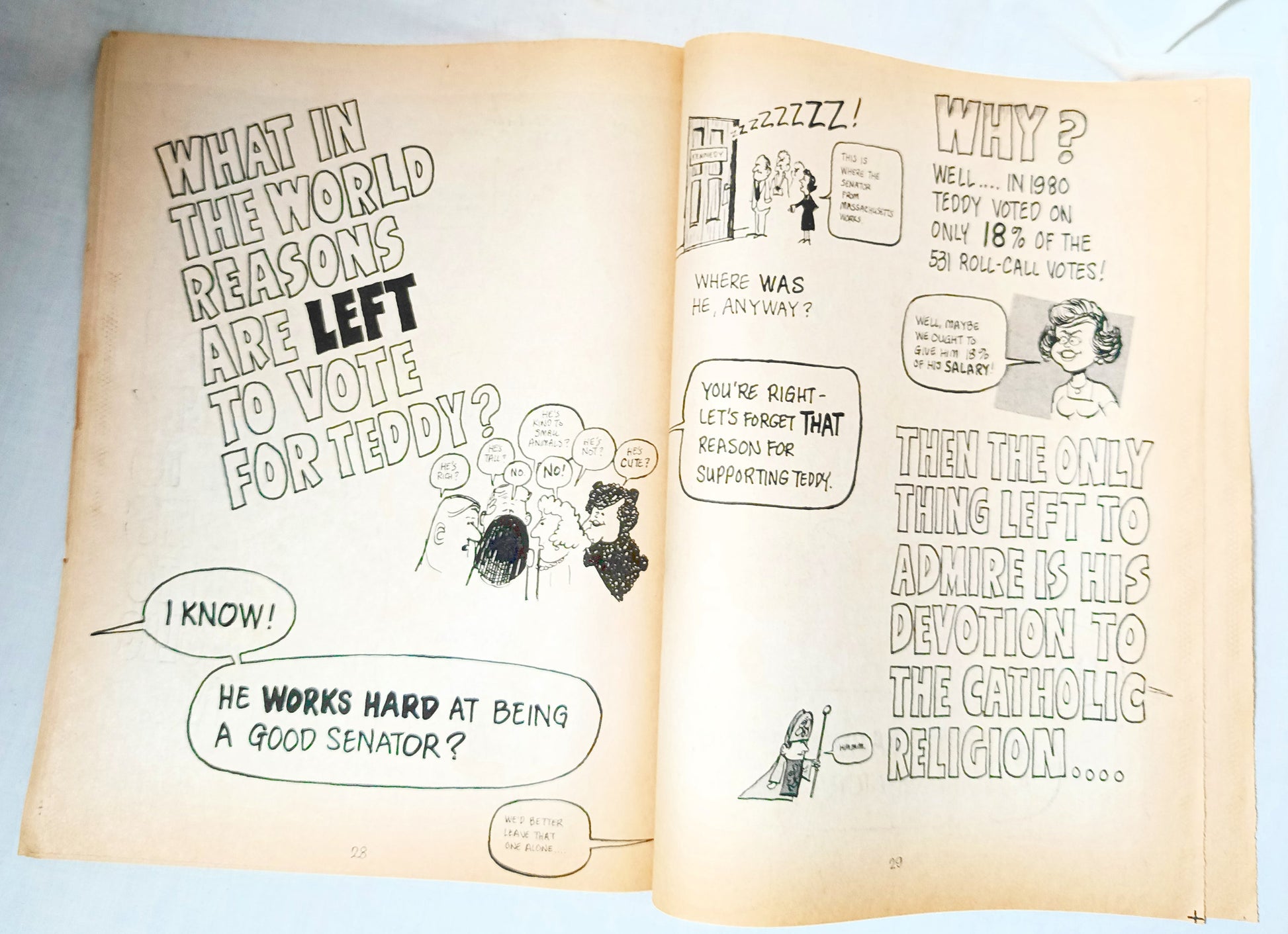 Every Family Has One Ted Kennedy Satire Comedy Book 1982 - TulipStuff