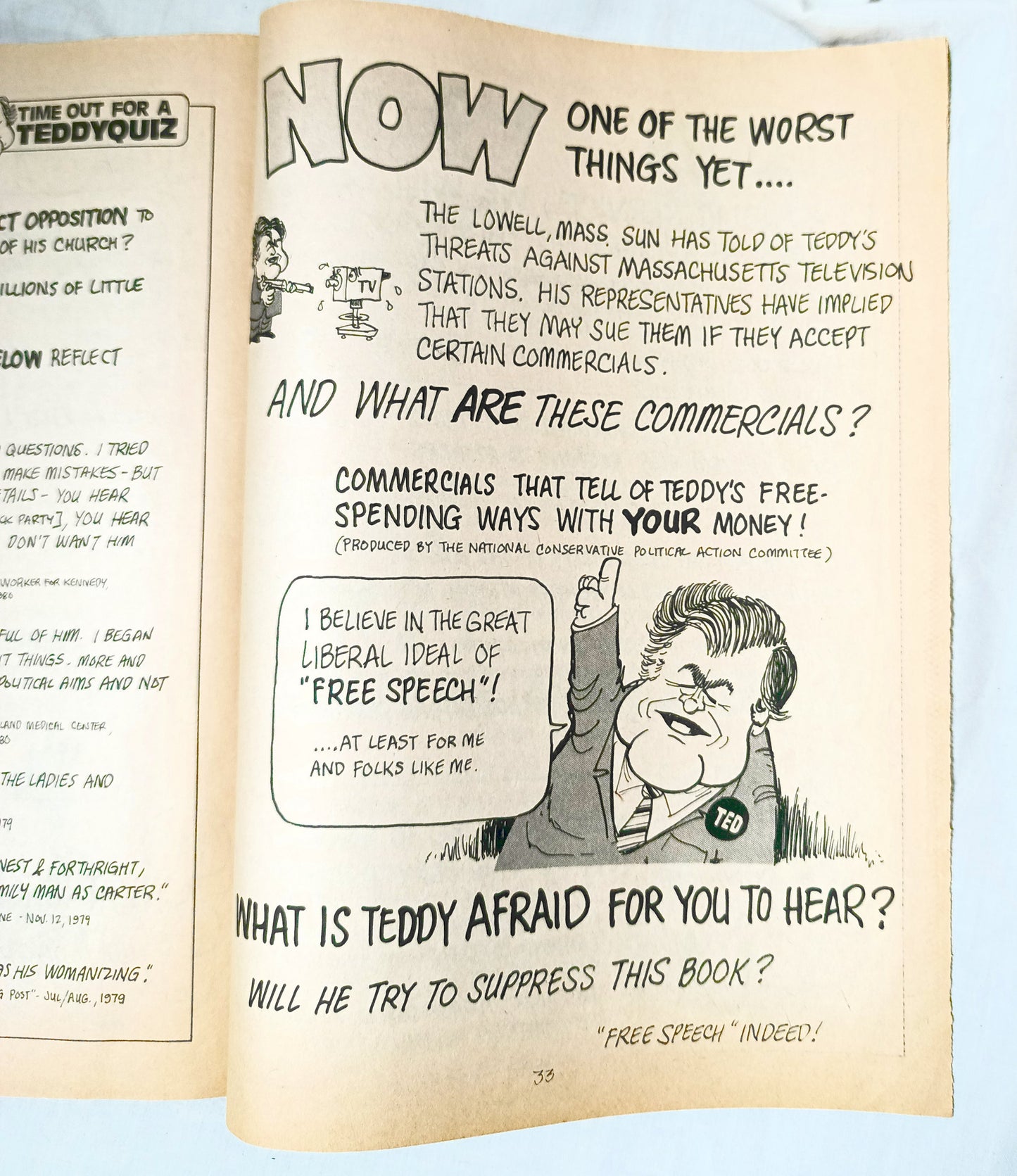 Every Family Has One Ted Kennedy Satire Comedy Book 1982 - TulipStuff