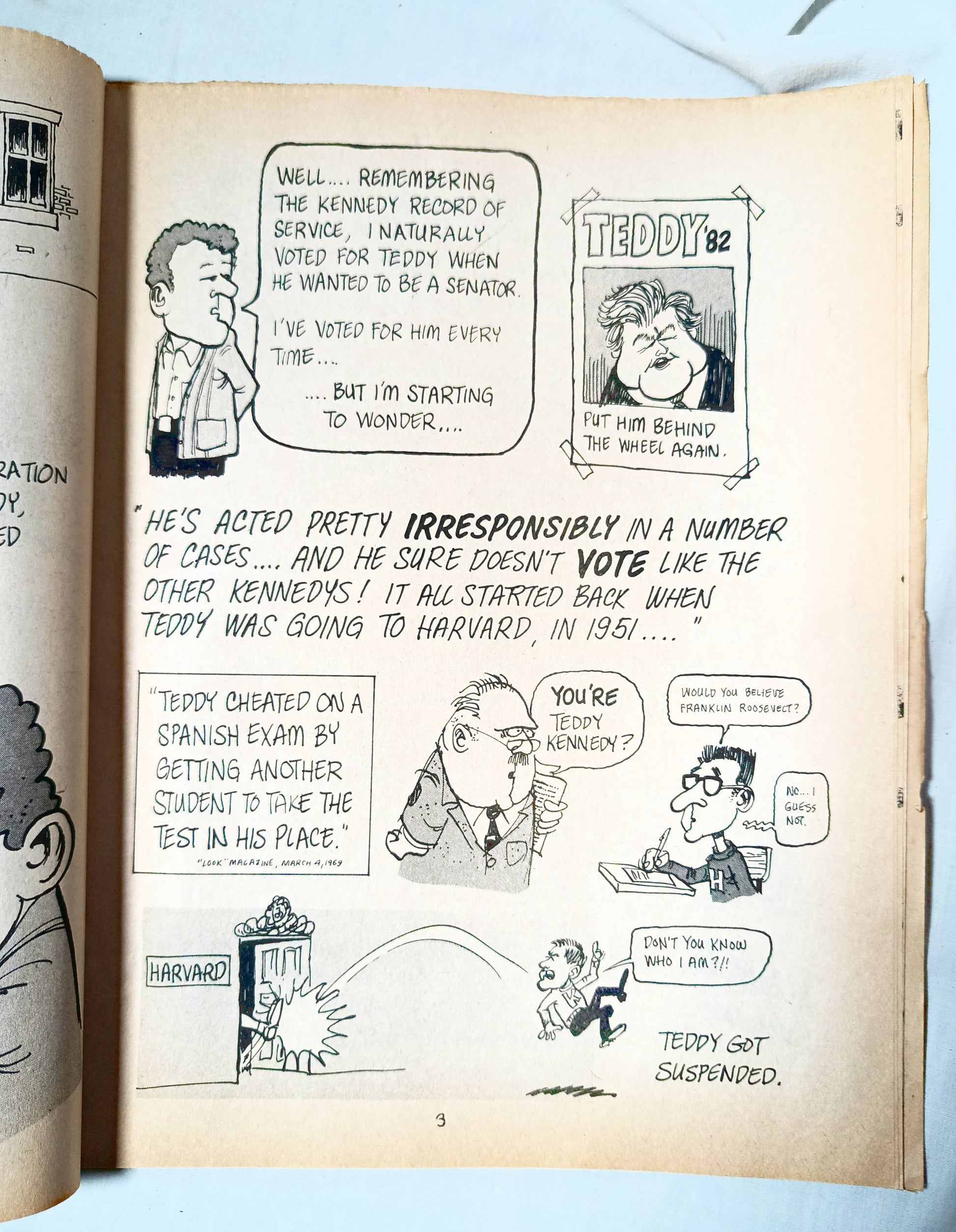 Every Family Has One Ted Kennedy Satire Comedy Book 1982 - TulipStuff