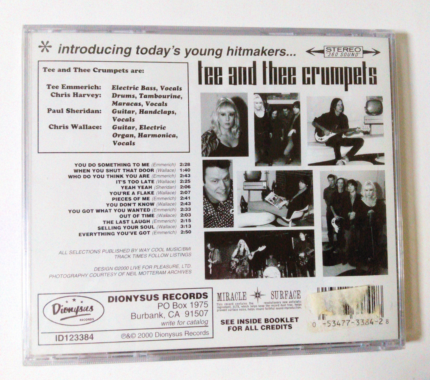 Tee And Thee Crumpets Introducing Today's Young Hitmakers Album CD 2000 - TulipStuff