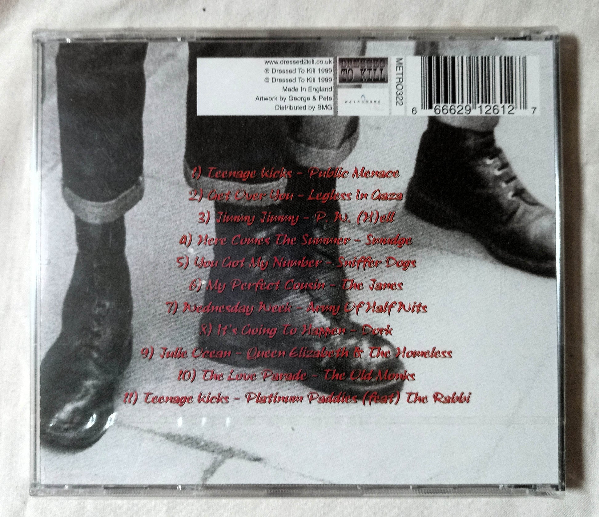 Teenage Hits A Tribute To The Undertones Album CD 1999 - TulipStuff