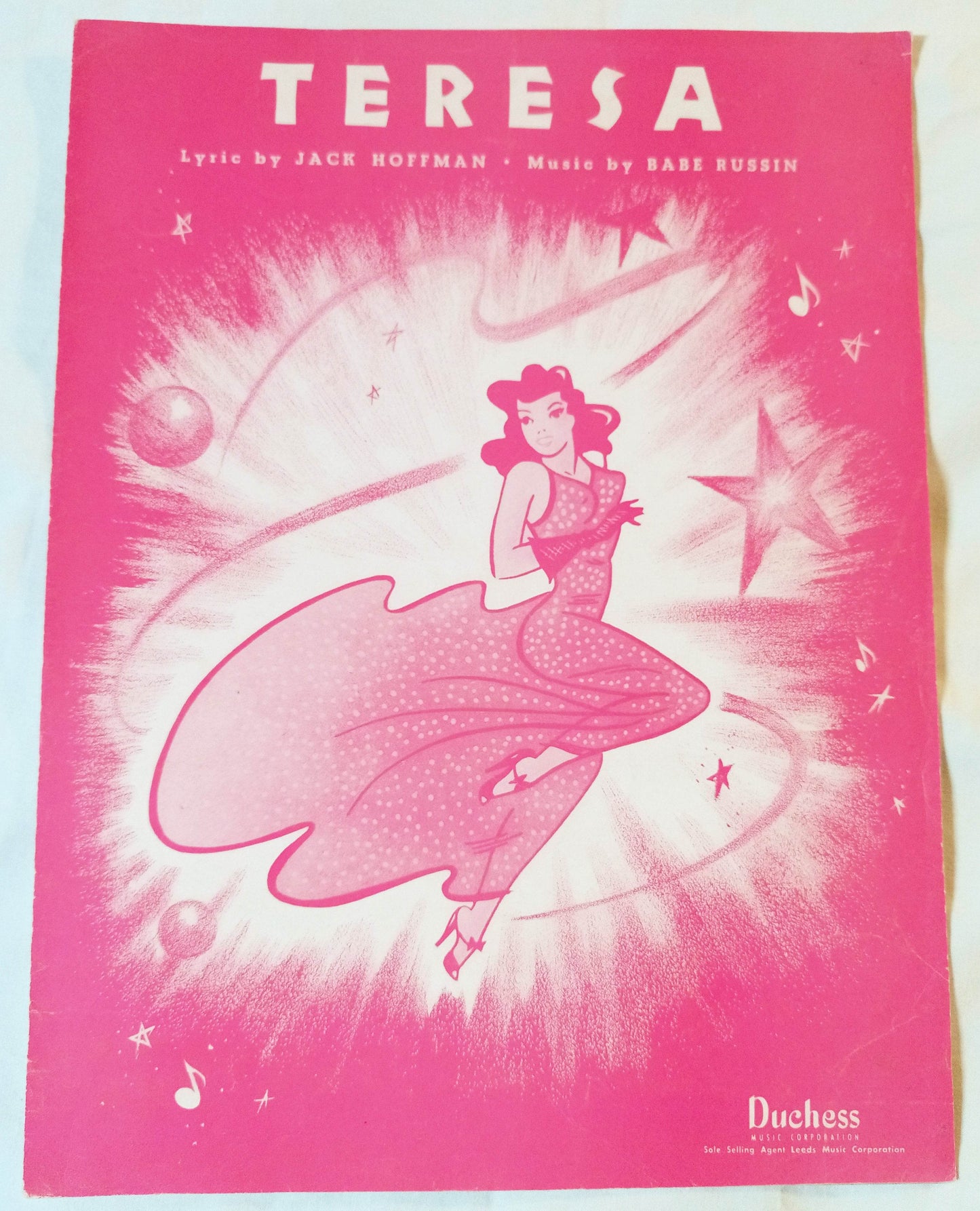 Teresa 1947 Sheet Music Jack Hoffman Babe Russin - TulipStuff