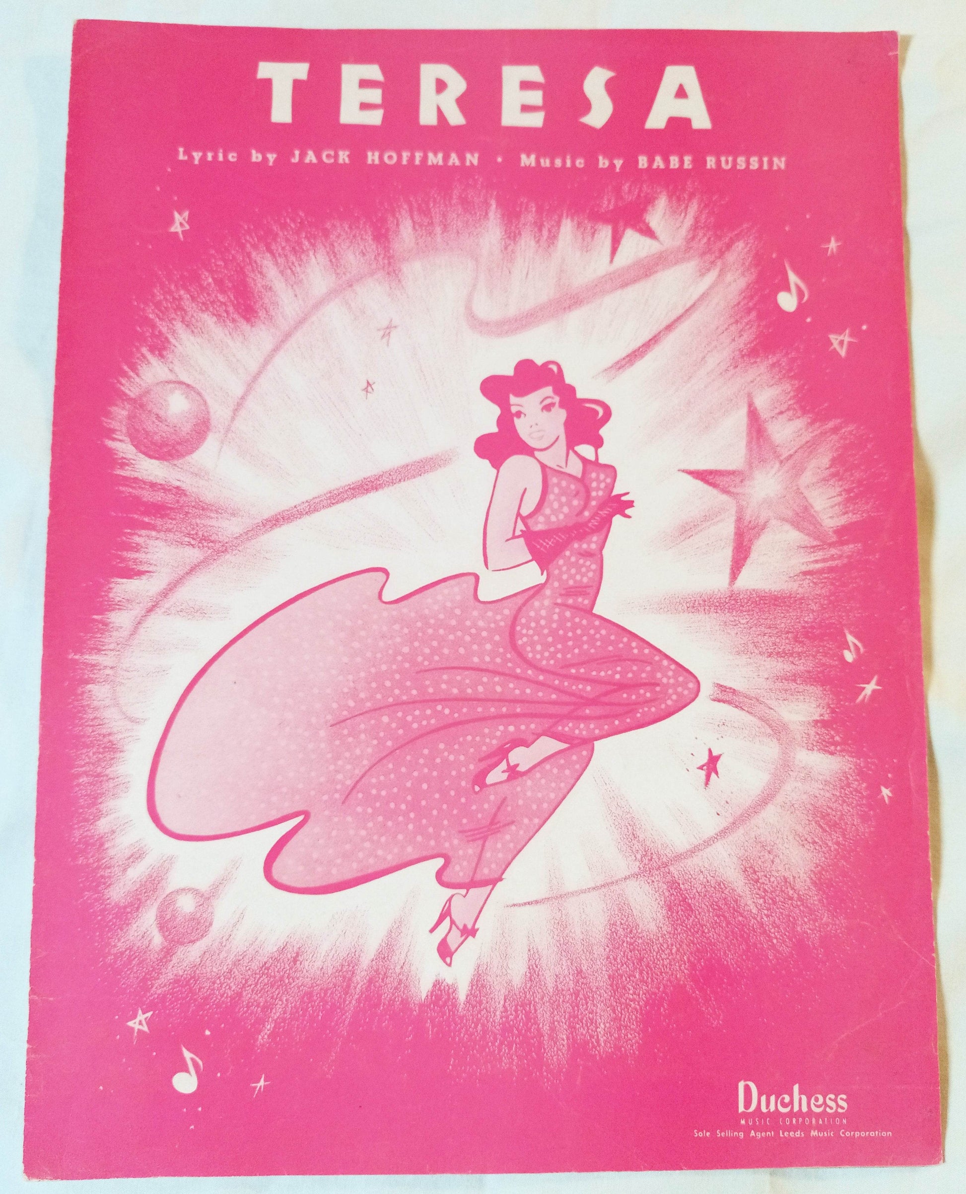 Teresa 1947 Sheet Music Jack Hoffman Babe Russin - TulipStuff