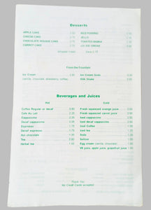 Teresa's Polish Restaurant First Ave East Village NYC Takeout Menu 2000 - TulipStuff