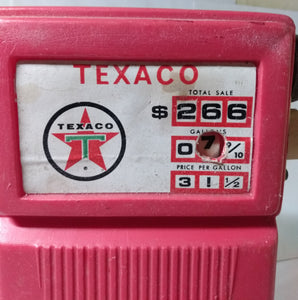 Texaco Fire Chief Gasoline Plastic Gas Pump Coin Bank H-G Toys 1960's - TulipStuff