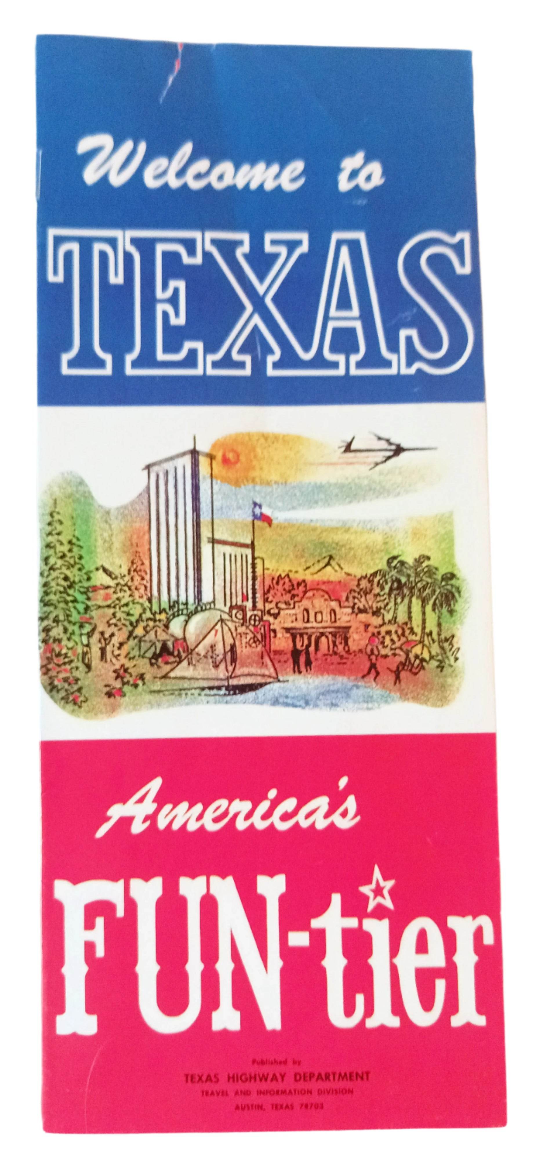 Welcome To Texas America's Fun-tier TX Dept Highways Brochure 1965 - TulipStuff