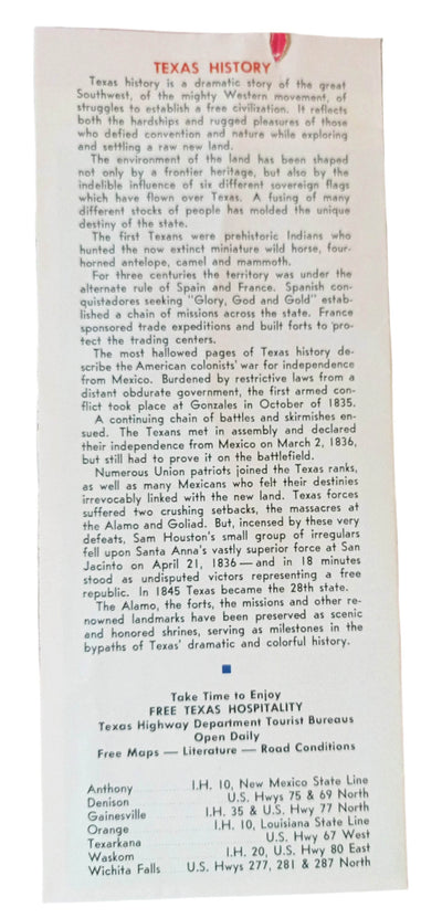 Welcome To Texas America's Fun-tier TX Dept Highways Brochure 1965 - TulipStuff