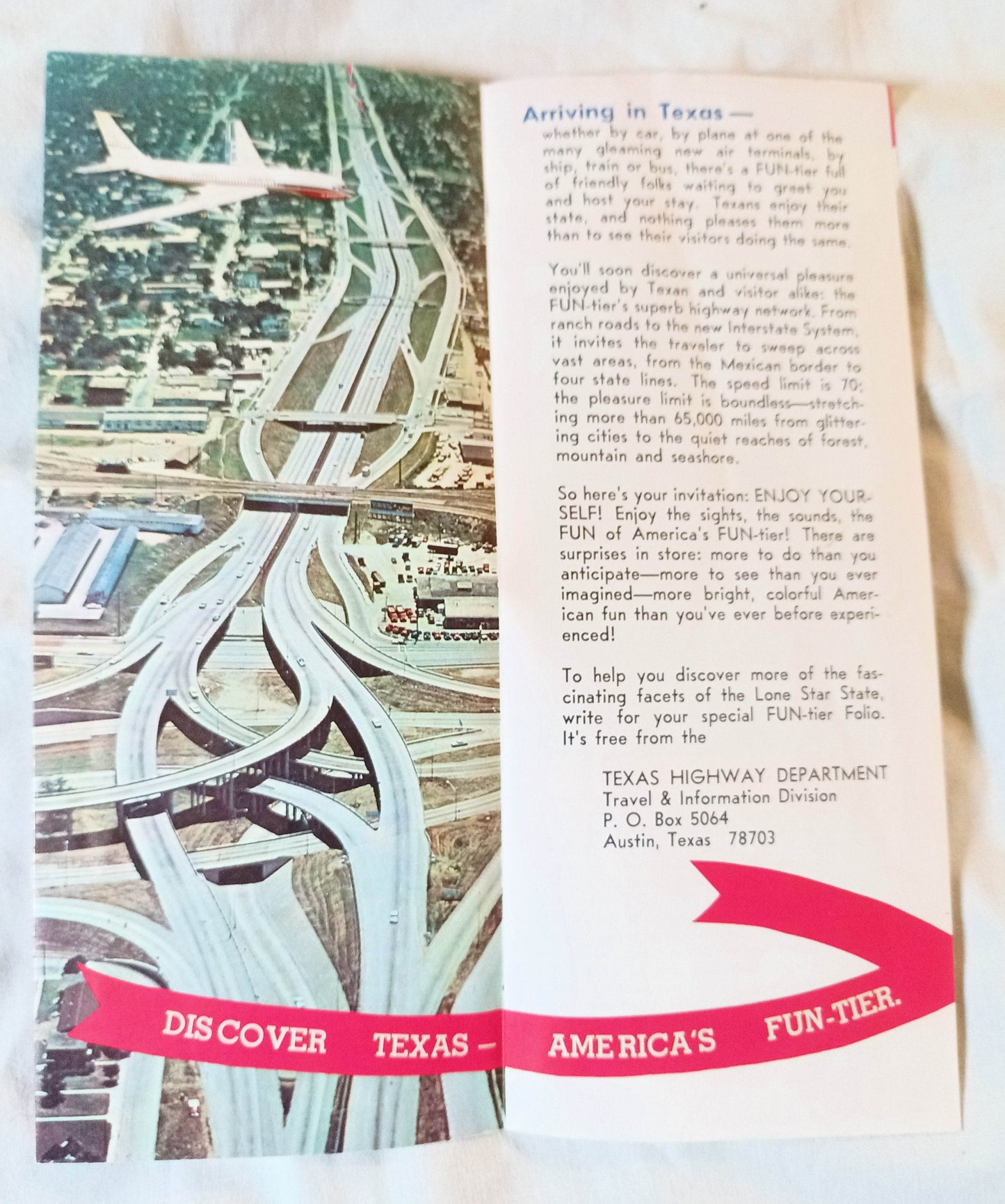 Welcome To Texas America's Fun-tier TX Dept Highways Brochure 1965 - TulipStuff