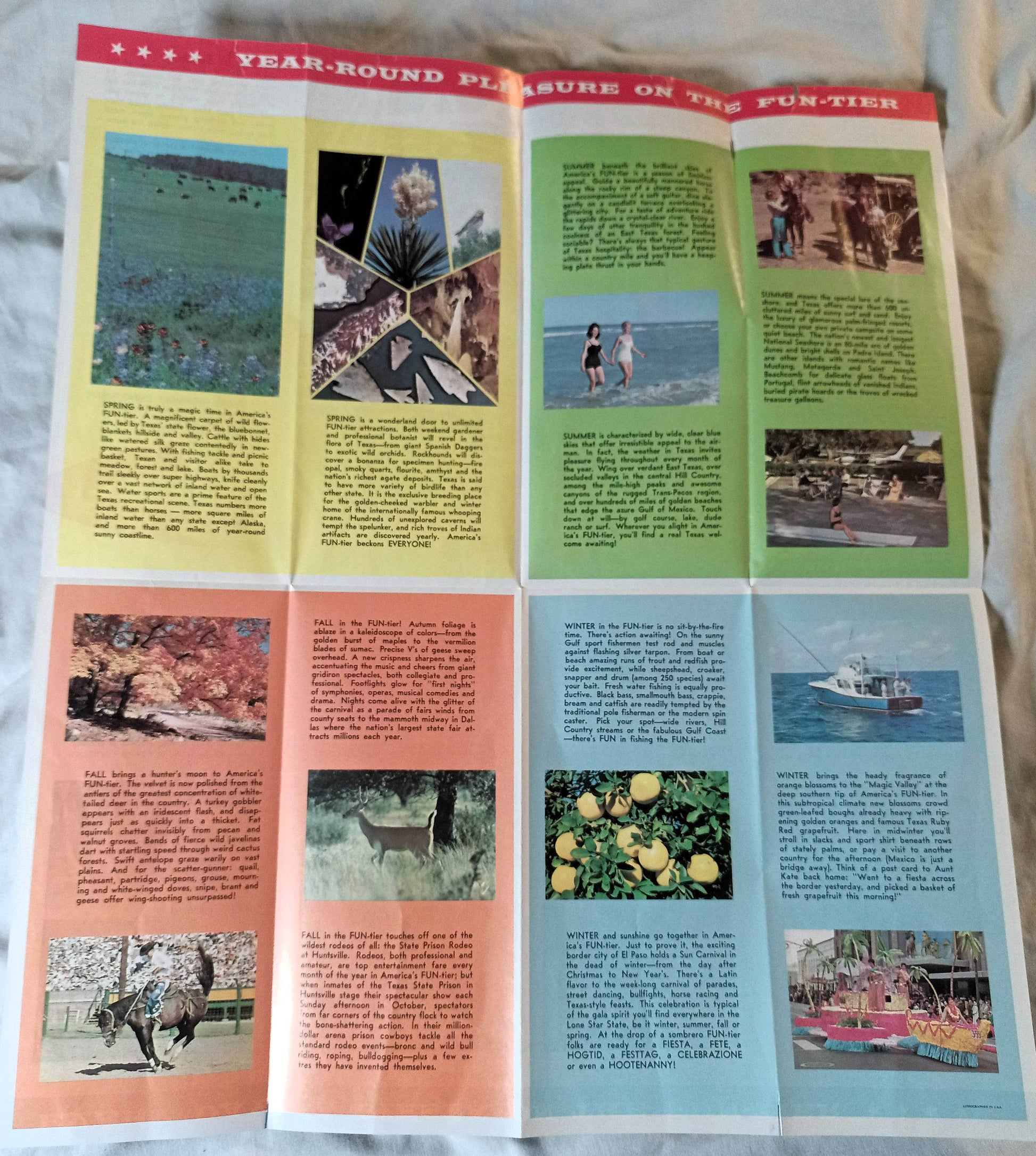 Welcome To Texas America's Fun-tier TX Dept Highways Brochure 1965 - TulipStuff