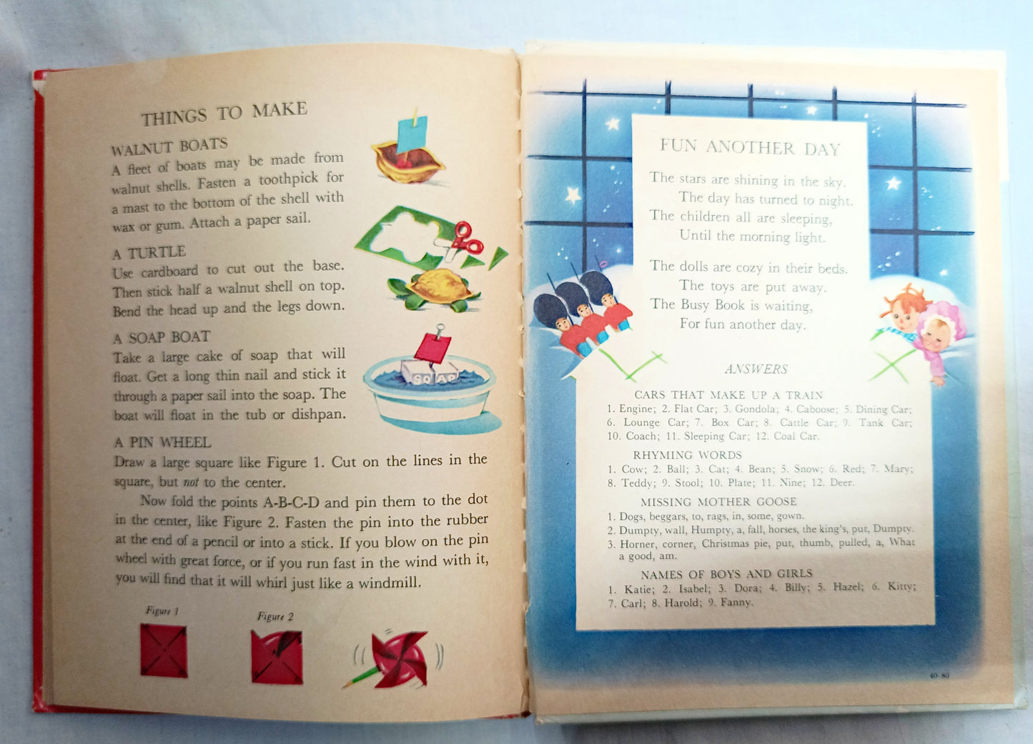 The Busy Book Rhymes And Riddles And Things To Do Elf Book 1952 - TulipStuff