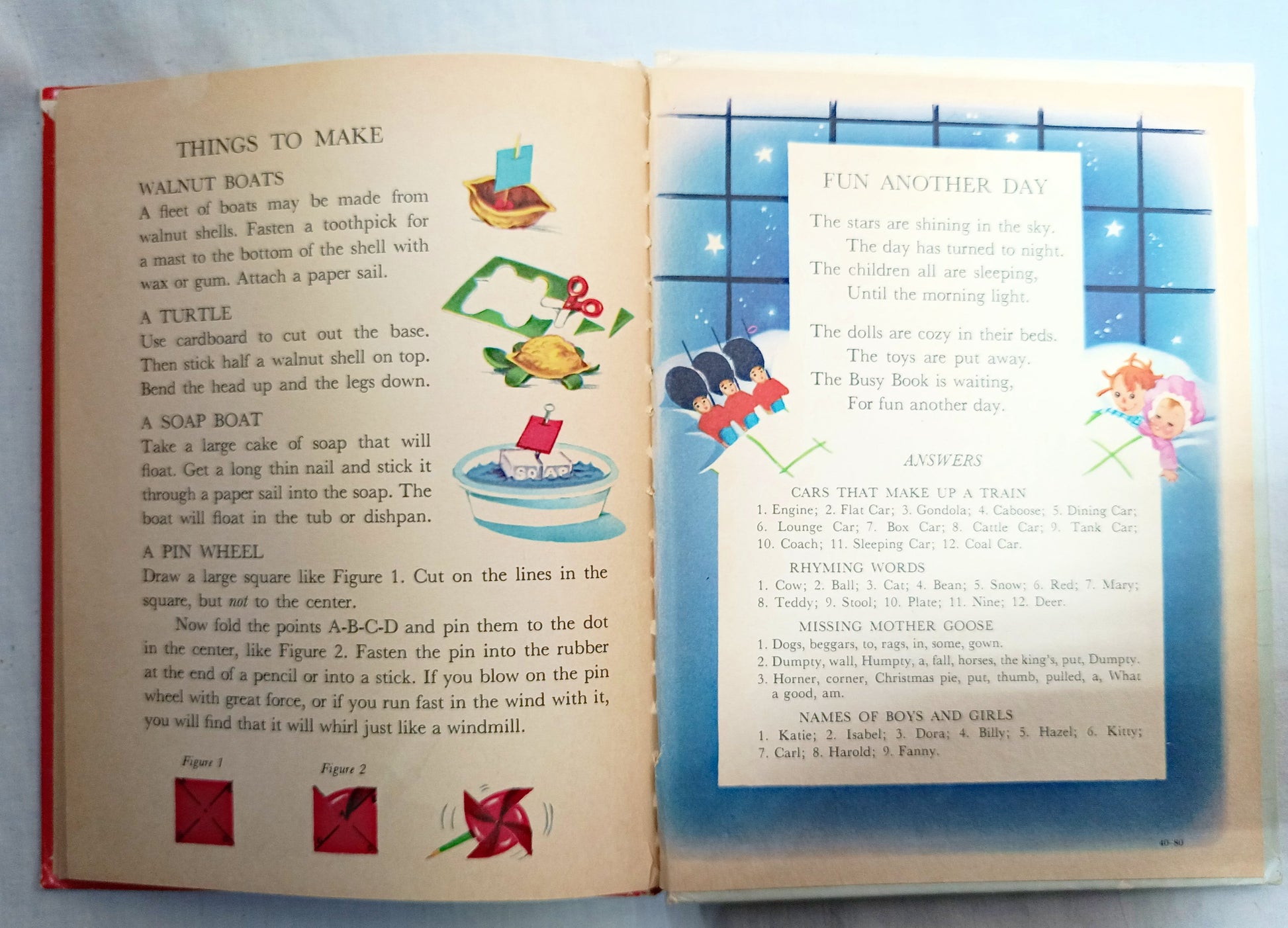 The Busy Book Rhymes And Riddles And Things To Do Elf Book 1952 - TulipStuff