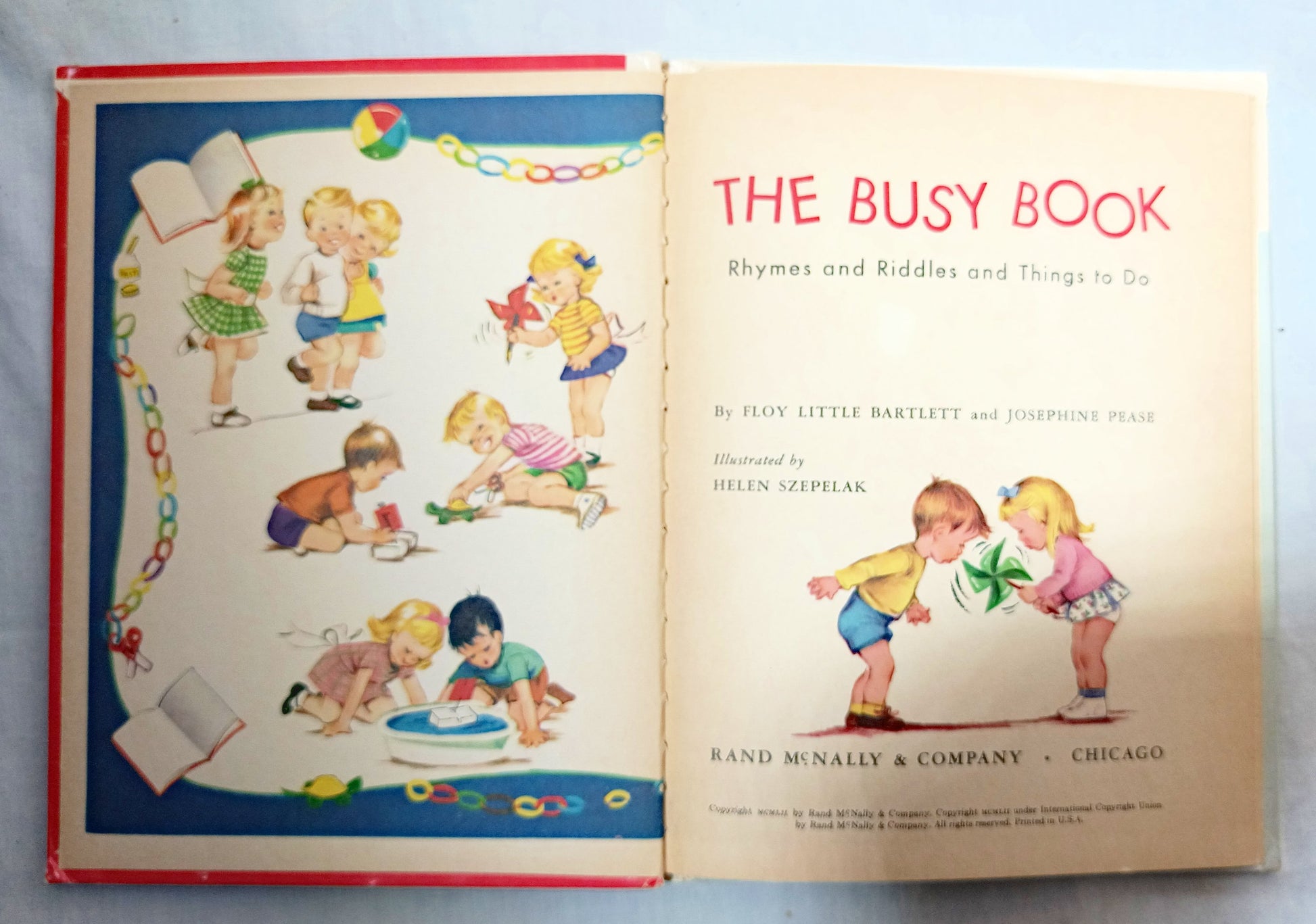 The Busy Book Rhymes And Riddles And Things To Do Elf Book 1952 - TulipStuff