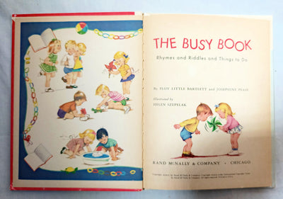 The Busy Book Rhymes And Riddles And Things To Do Elf Book 1952 - TulipStuff