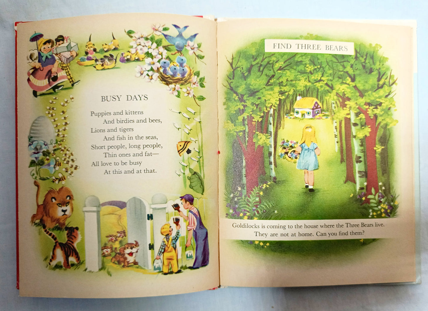 The Busy Book Rhymes And Riddles And Things To Do Elf Book 1952 - TulipStuff