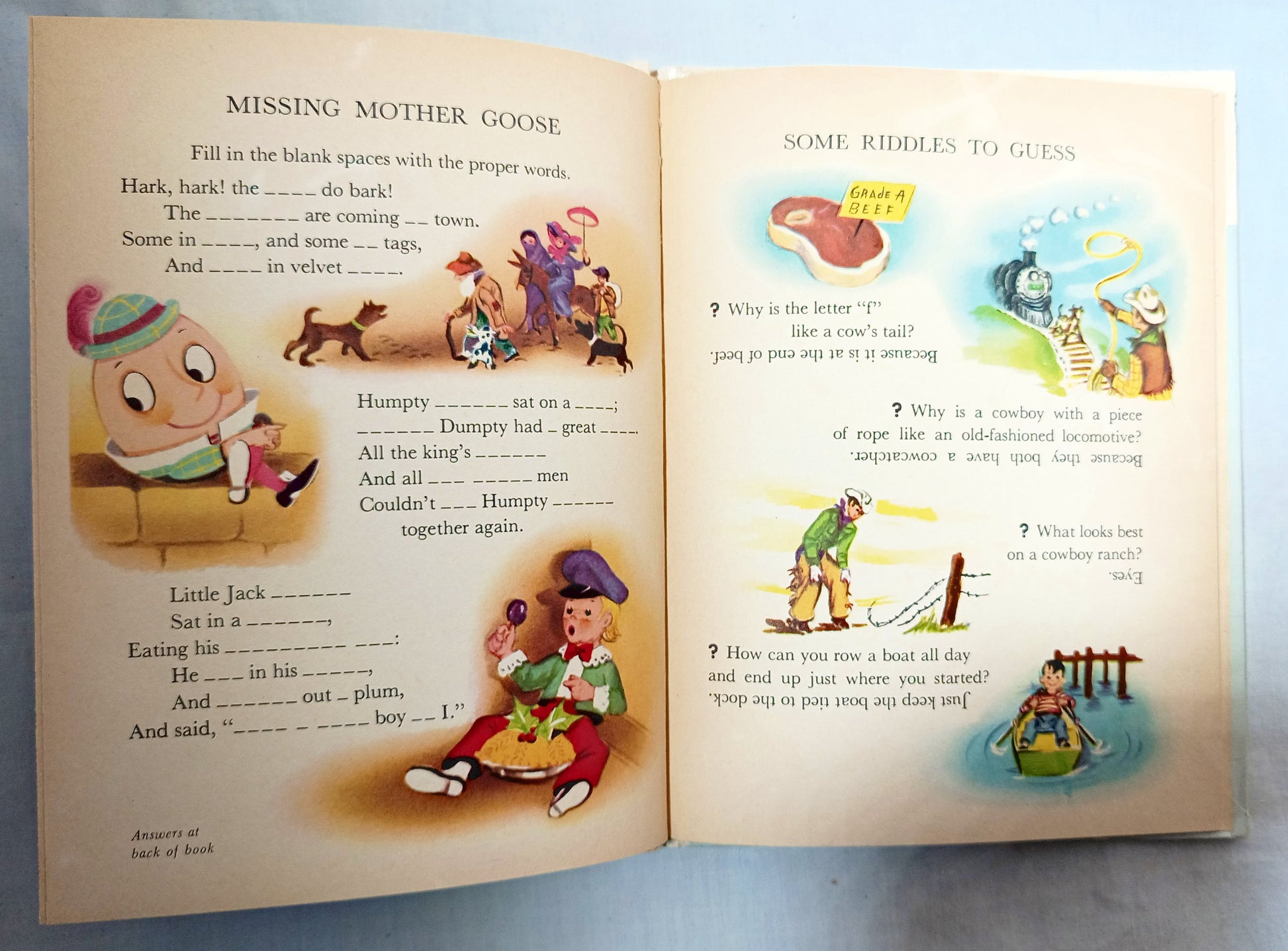 The Busy Book Rhymes And Riddles And Things To Do Elf Book 1952 - TulipStuff