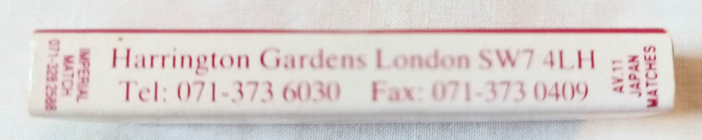 The Gloucester London Harrington Gardens Matchbox 1990's - TulipStuff