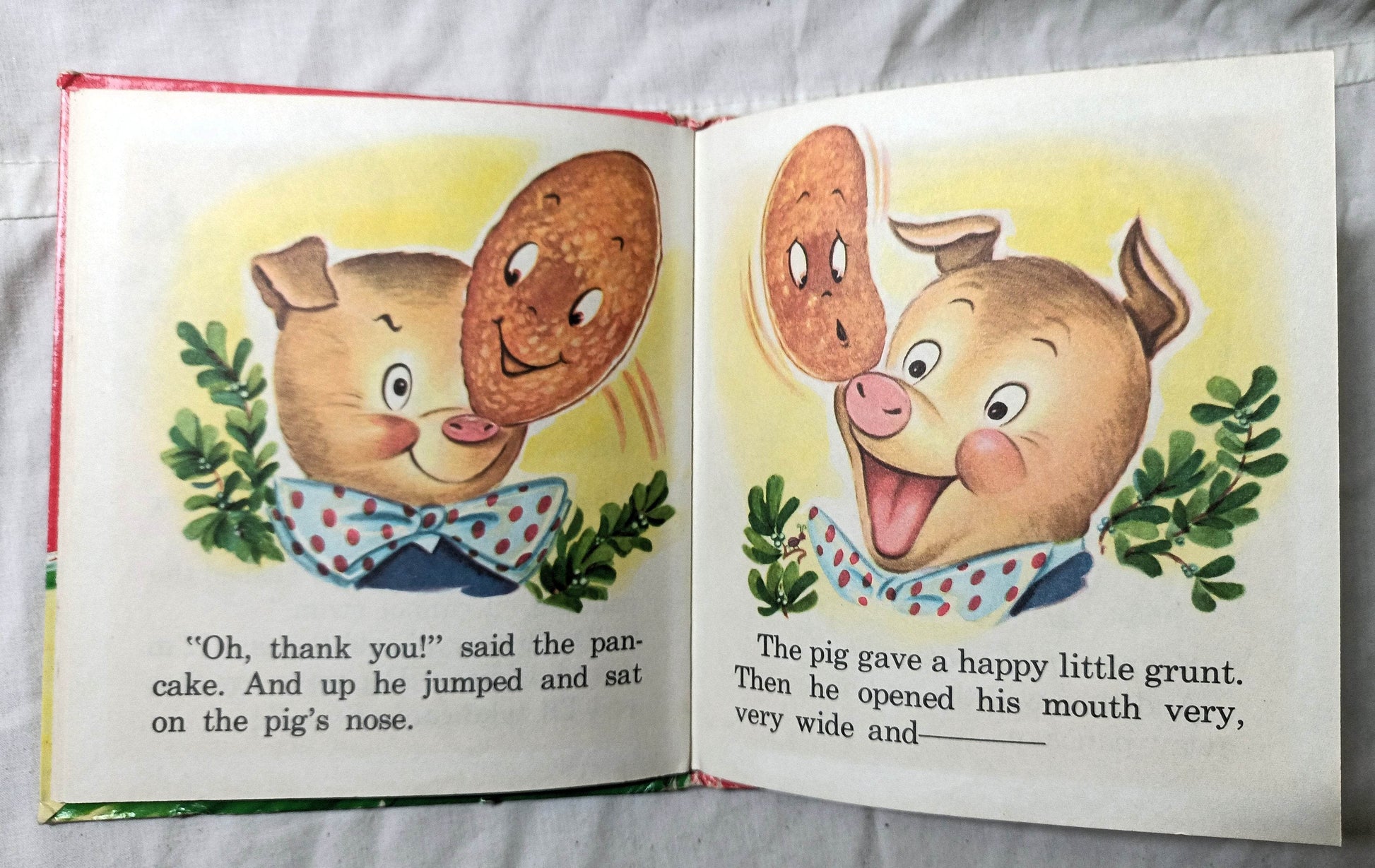 The Runaway Pancake Ben Williams Whitman Tell-A-Tale Hardcover 1956 - TulipStuff