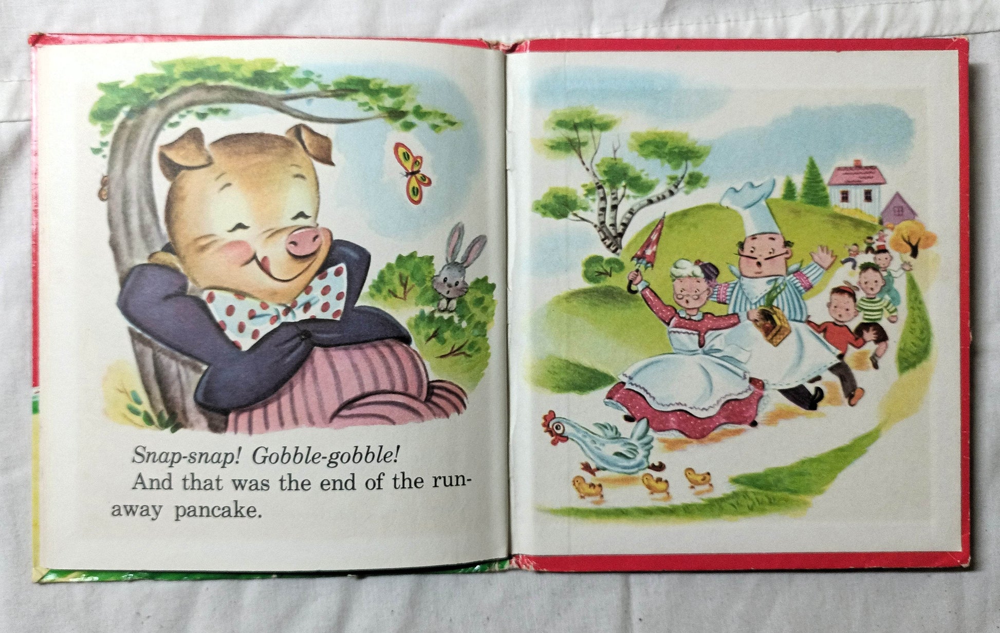 The Runaway Pancake Ben Williams Whitman Tell-A-Tale Hardcover 1956 - TulipStuff