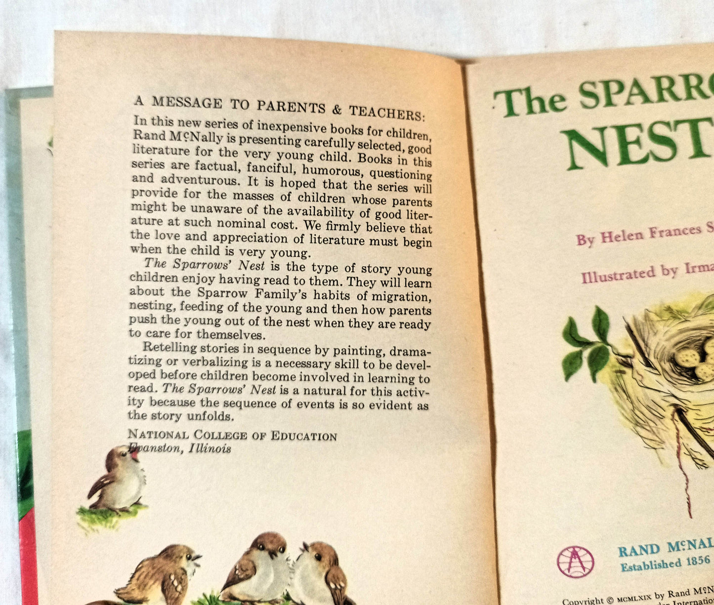 The Sparrows Nest Helen Frances Stanley Rand McNally Elf Book 1969 - TulipStuff