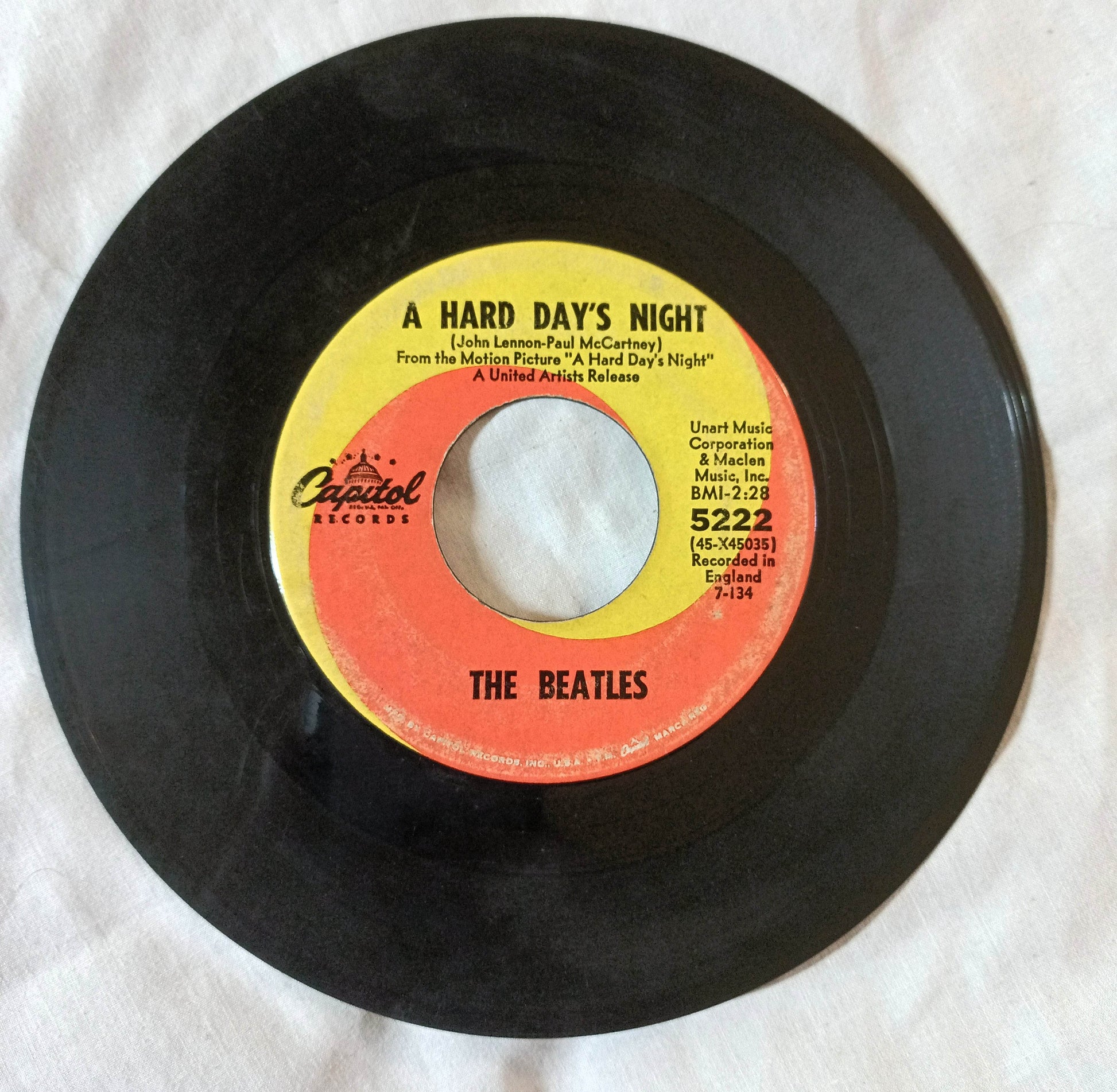 The Beatles A Hard Day's Night /  I Should Have Known Better 7" Vinyl 1964 - TulipStuff