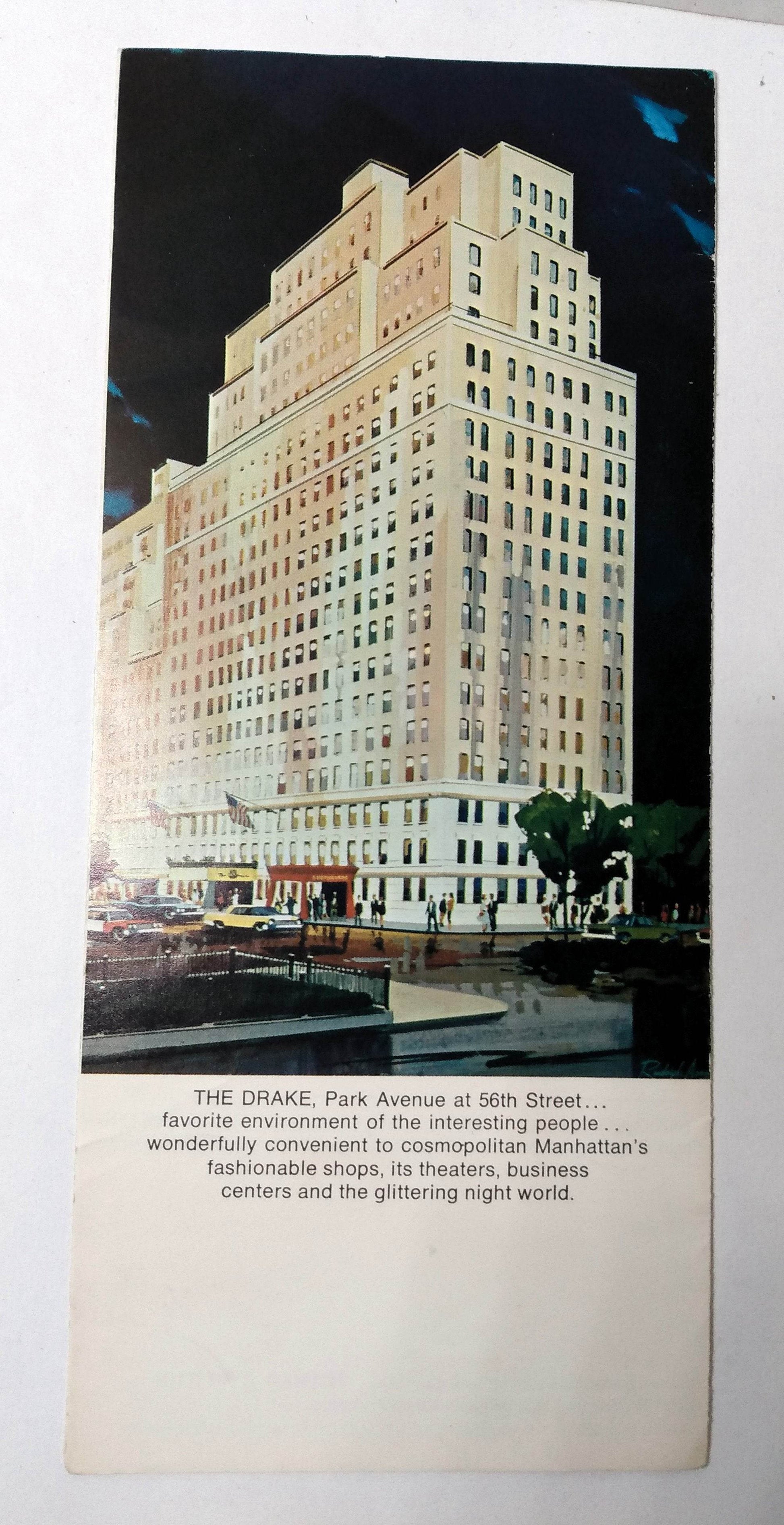 The Drake Hotel Park Avenue Midtown New York Mid 1960's Brochure - TulipStuff