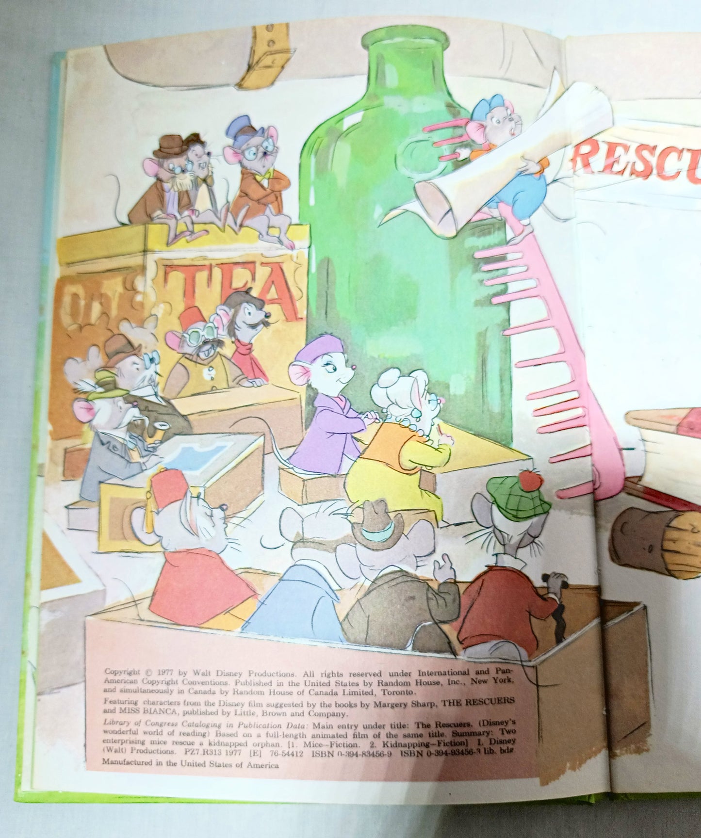The Rescuers Walt Disney Productions Random House Hardcover Book 1977 - TulipStuff