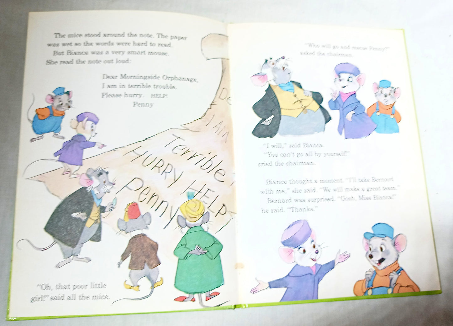 The Rescuers Walt Disney Productions Random House Hardcover Book 1977 - TulipStuff