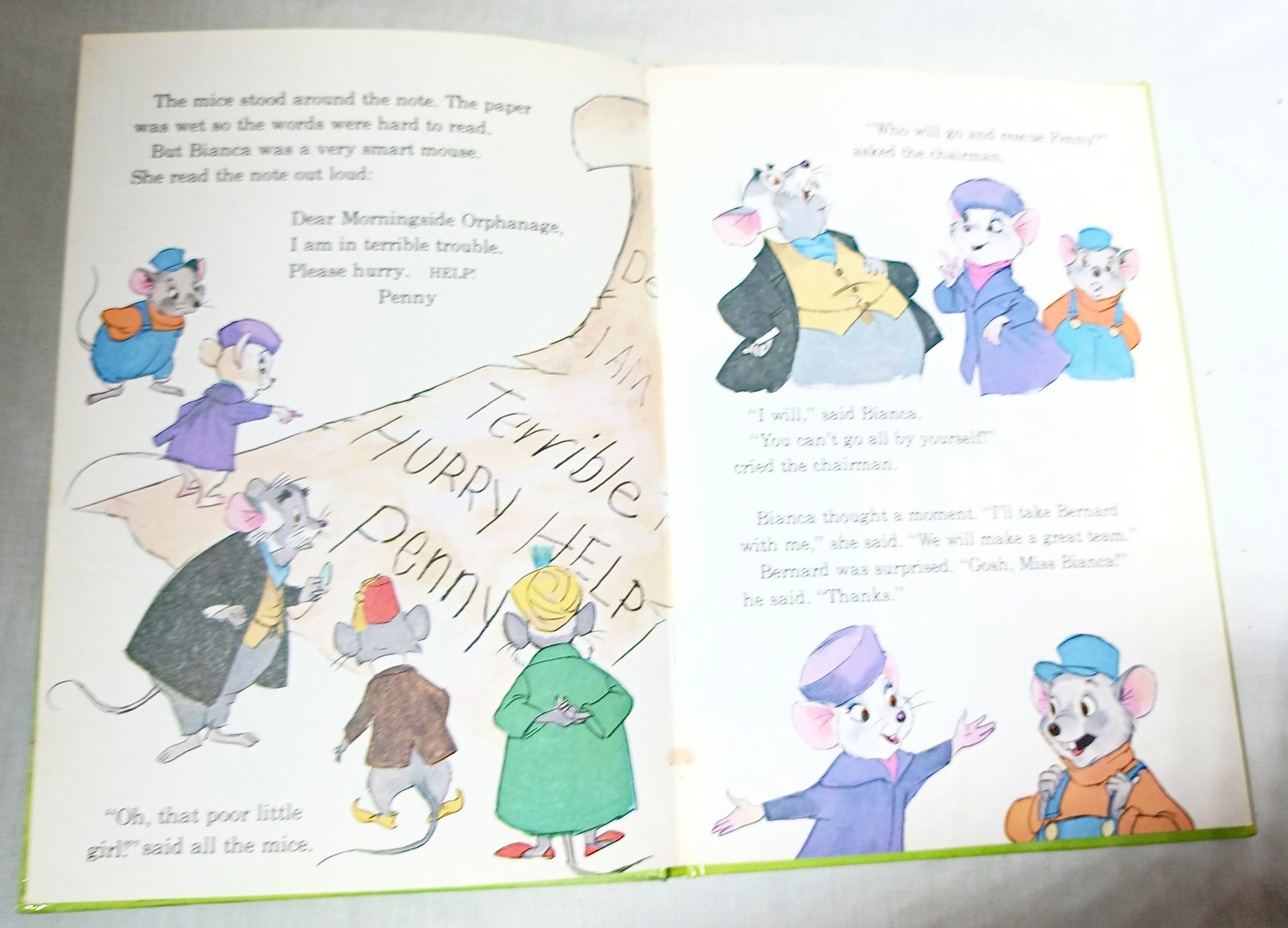 The Rescuers Walt Disney Productions Random House Hardcover Book 1977 - TulipStuff