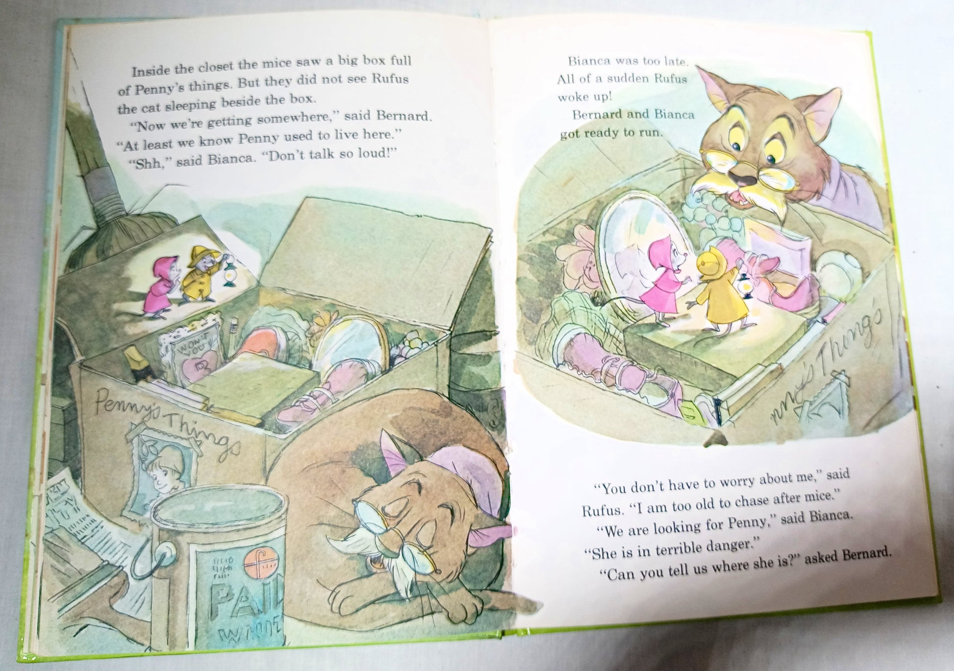 The Rescuers Walt Disney Productions Random House Hardcover Book 1977 - TulipStuff