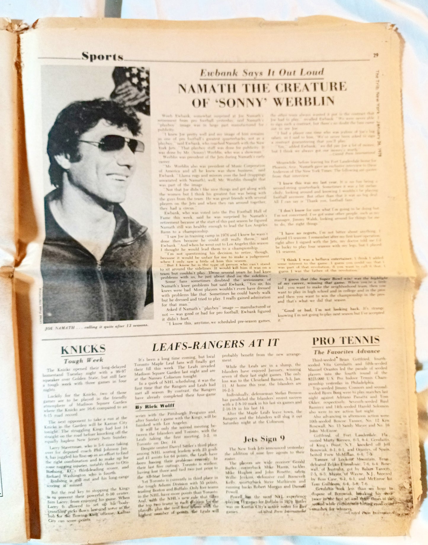 The Trib New York Tabloid Newspaper January 28 1978 NYC Flooding Sadat - TulipStuff