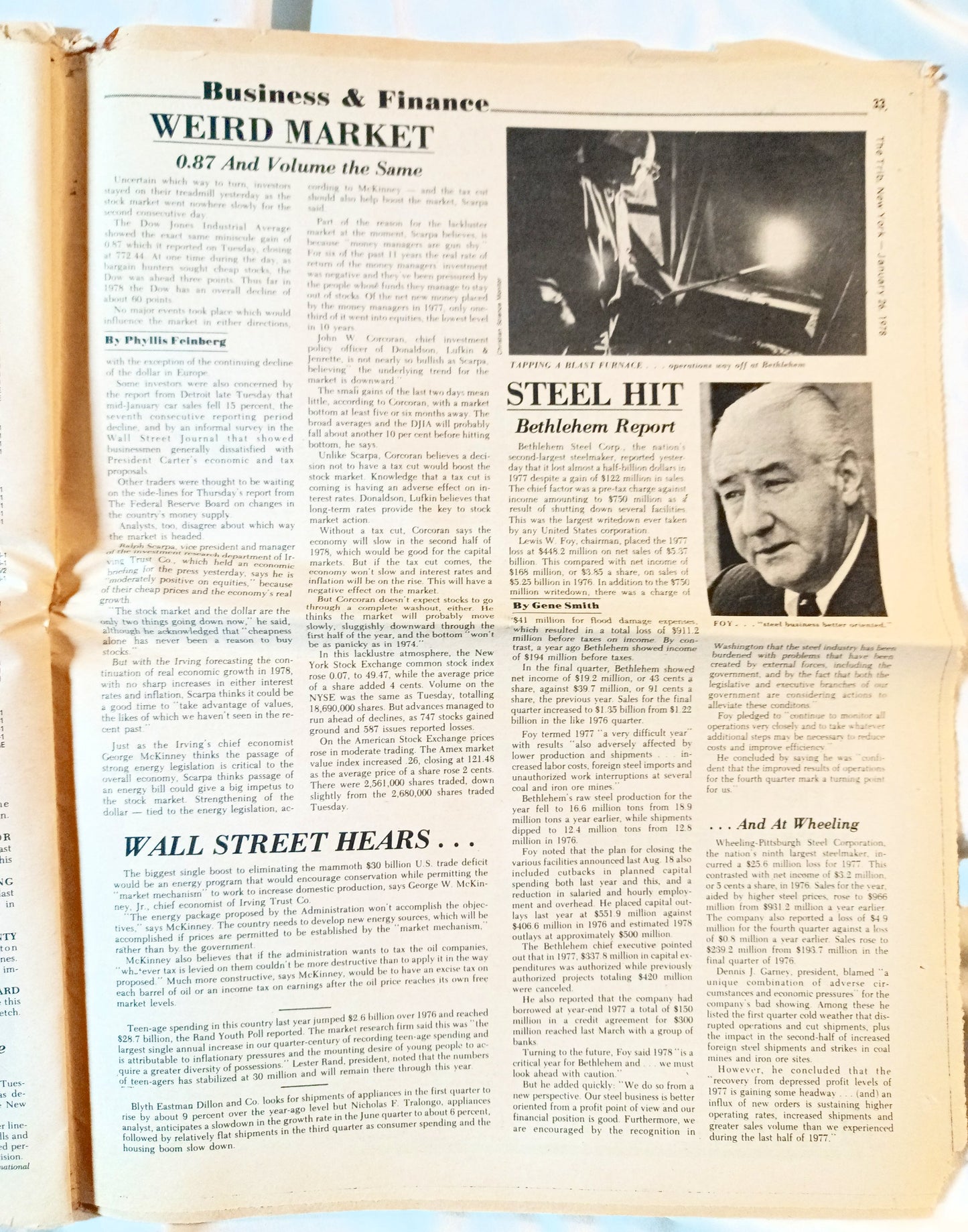 The Trib New York Tabloid Newspaper January 28 1978 NYC Flooding Sadat - TulipStuff