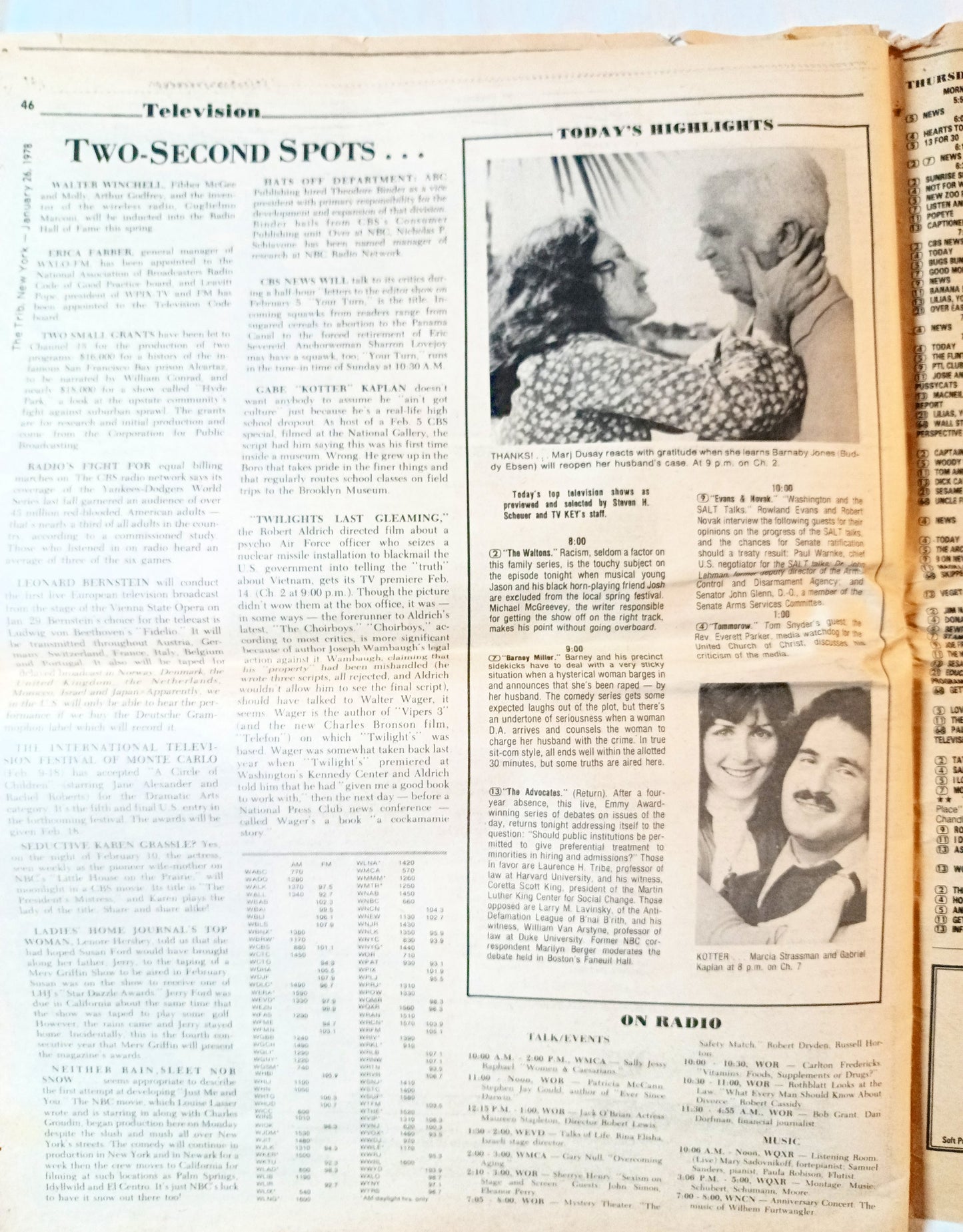 The Trib New York Tabloid Newspaper January 28 1978 NYC Flooding Sadat - TulipStuff