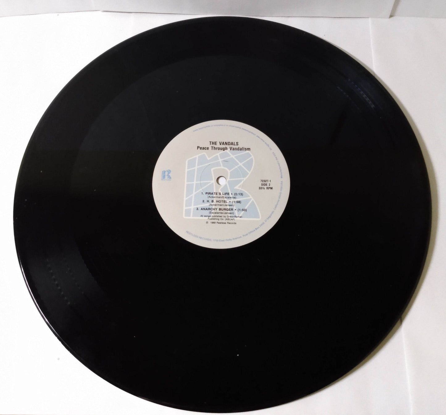 The Vandals Peace Thru Vandalism Punk 12" Vinyl EP Restless 1989 - TulipStuff