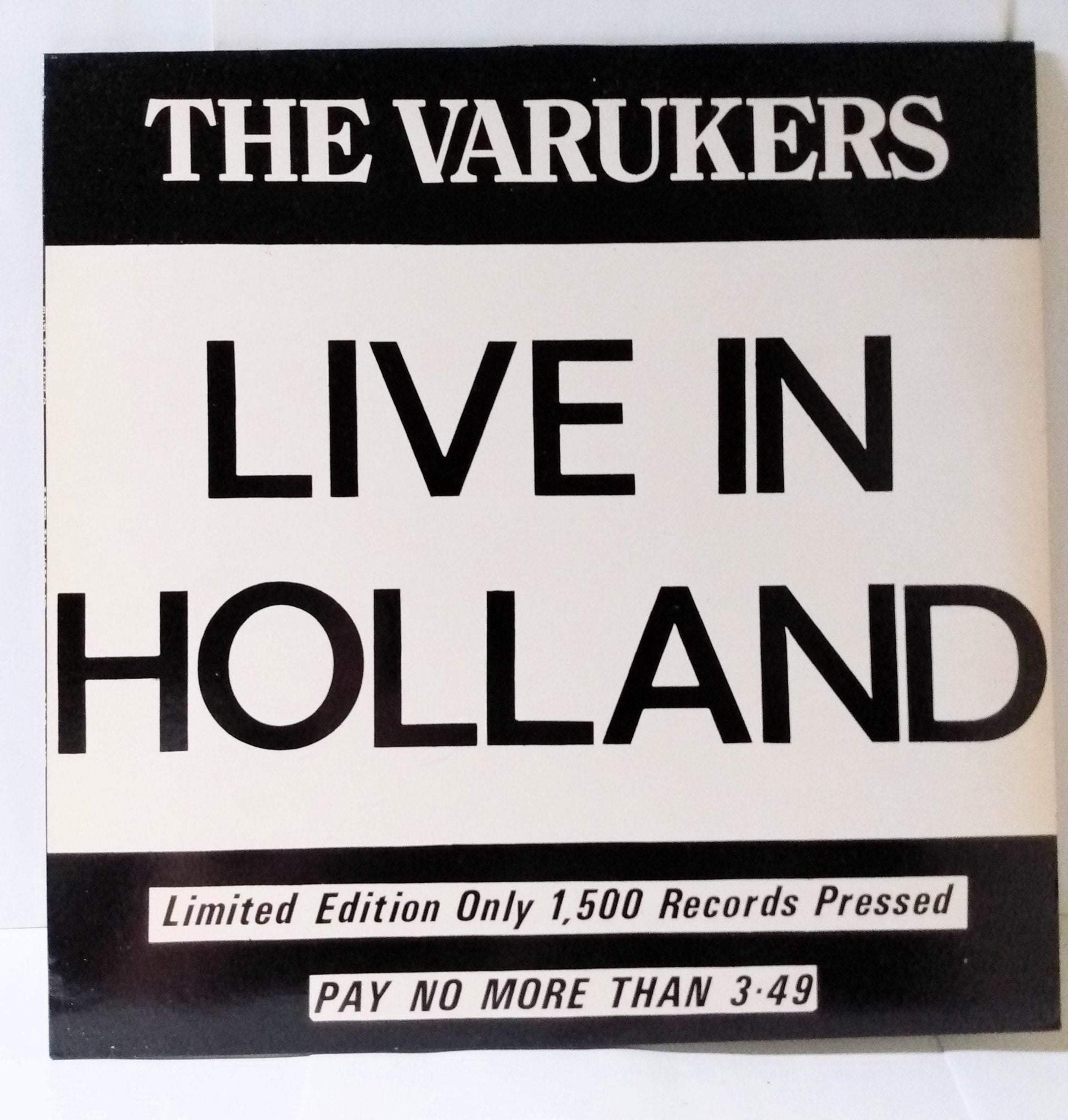 The Varukers Live In Holland UK Political Hardcore Punk Vinyl LP ltd ed 1985 - TulipStuff