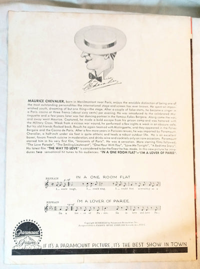 In A One Room Flat The Way To Love Maurice Chevalier Ann Dvorak 1933 - TulipStuff