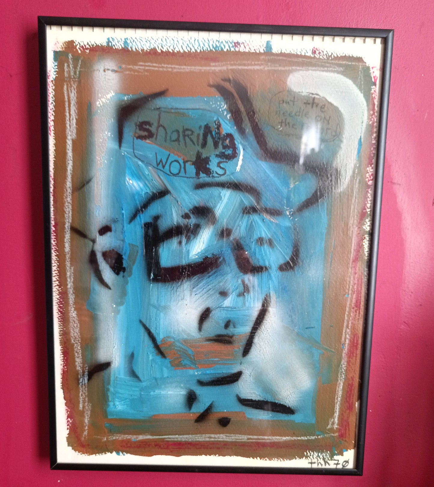 THH70 Sharing Works 11x15 Mixed Media Painting 2000 - TulipStuff