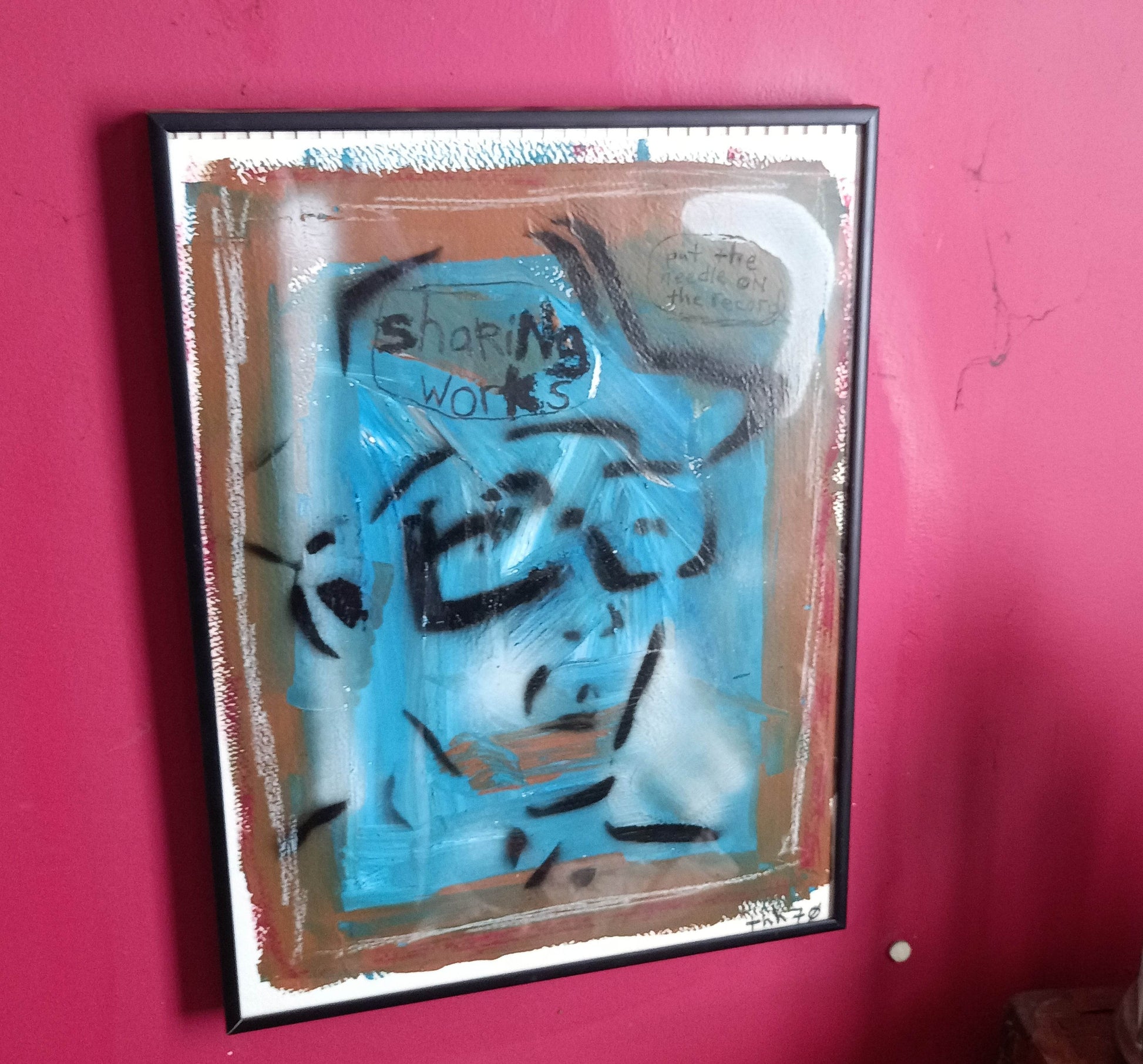 THH70 Sharing Works 11x15 Mixed Media Painting 2000 - TulipStuff