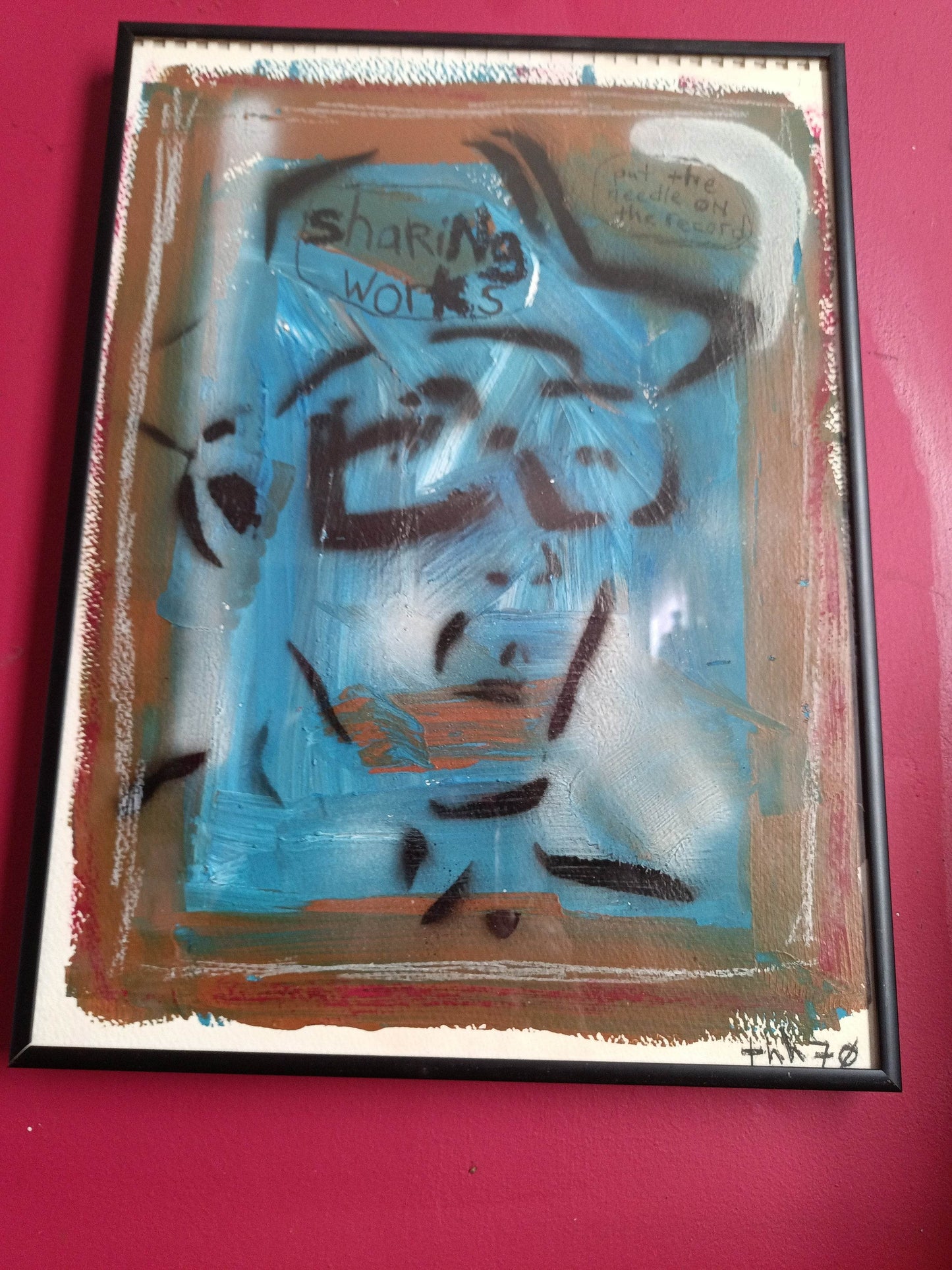 THH70 Sharing Works 11x15 Mixed Media Painting 2000 - TulipStuff