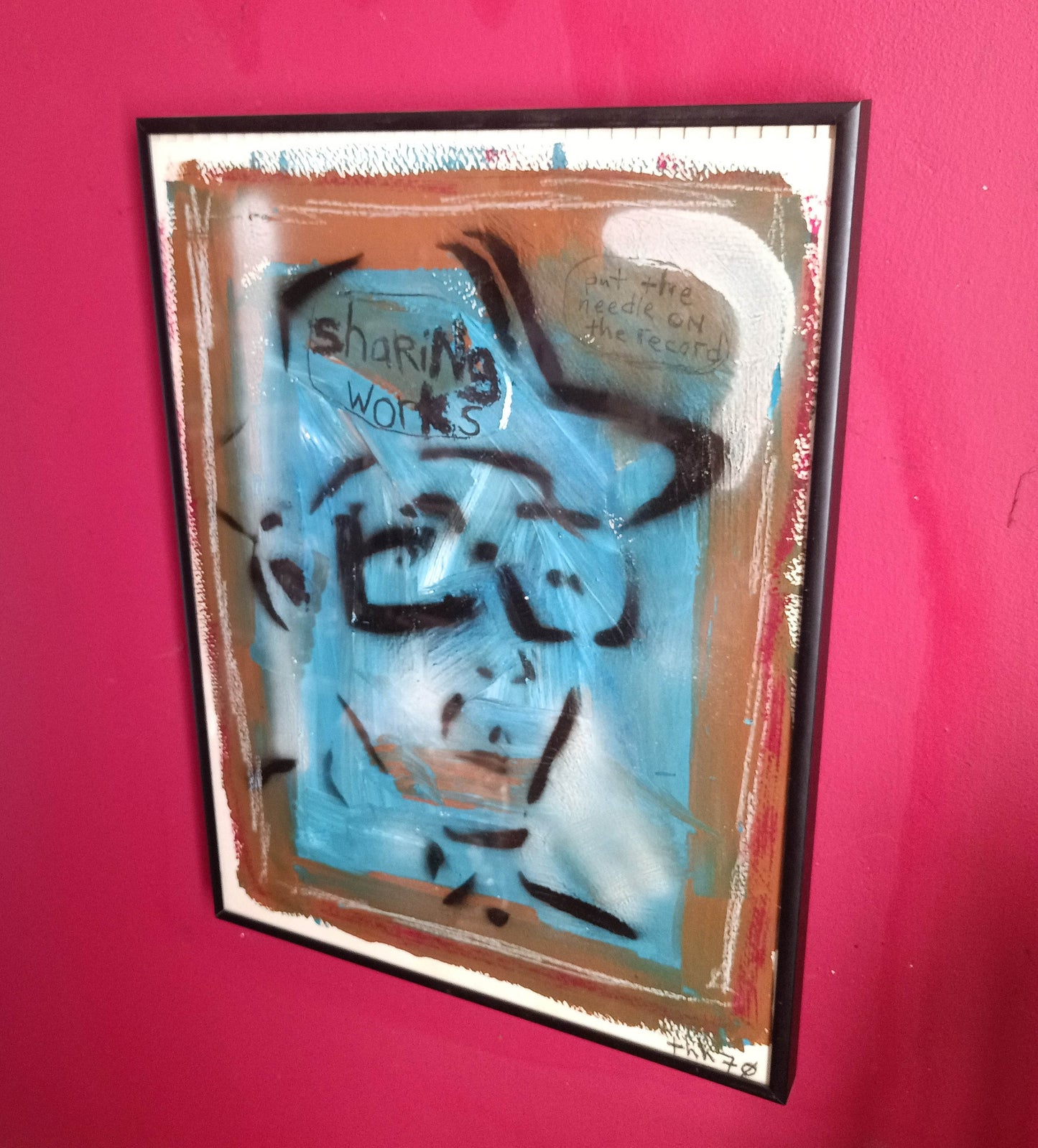 THH70 Sharing Works 11x15 Mixed Media Painting 2000 - TulipStuff