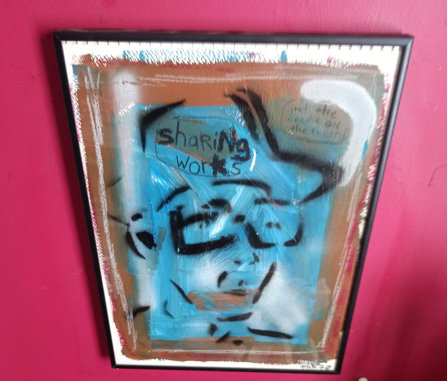 THH70 Sharing Works 11x15 Mixed Media Painting 2000 - TulipStuff