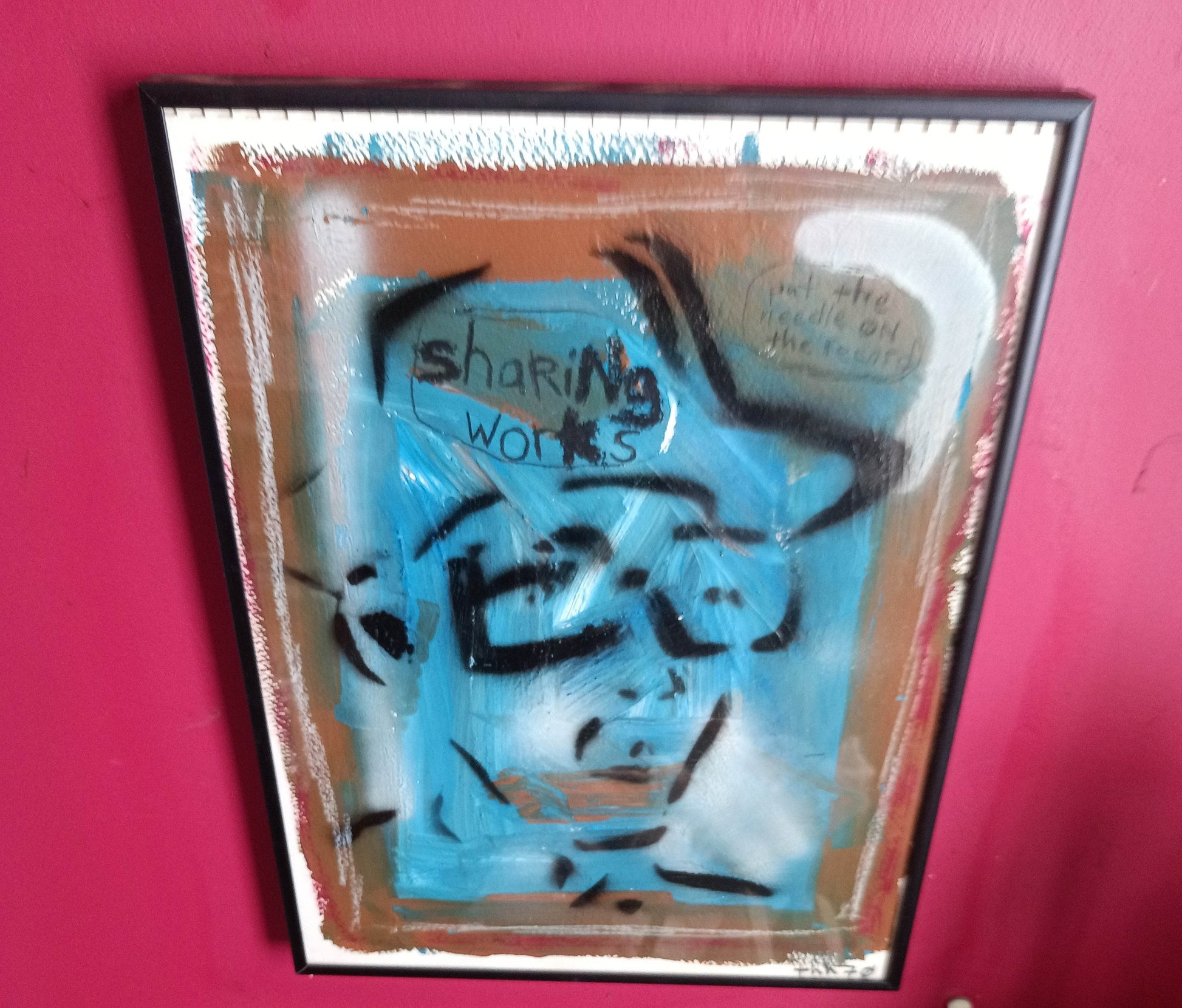 THH70 Sharing Works 11x15 Mixed Media Painting 2000 - TulipStuff