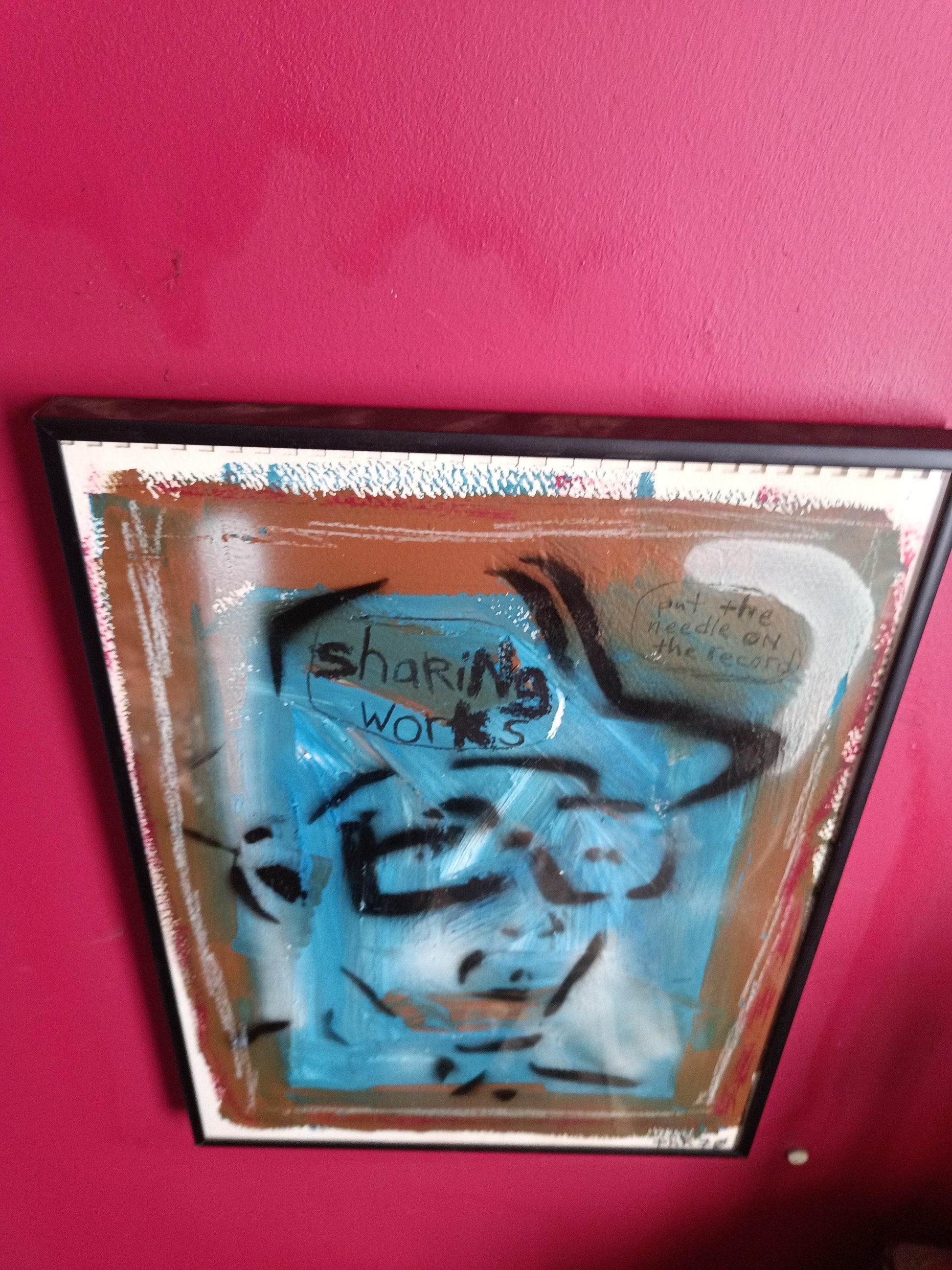 THH70 Sharing Works 11x15 Mixed Media Painting 2000 - TulipStuff