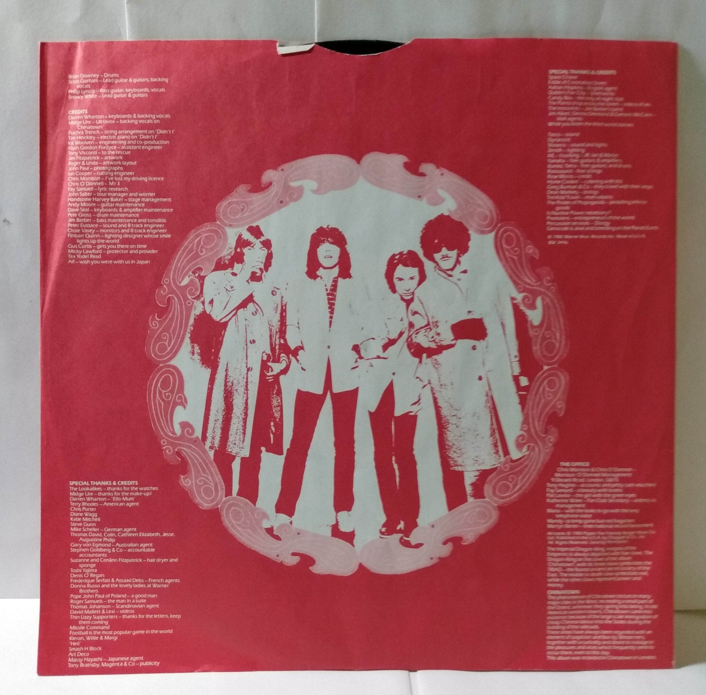 Thin Lizzy Chinatown Irish Hard Rock BSK 3496 12" Vinyl LP 1980 - TulipStuff